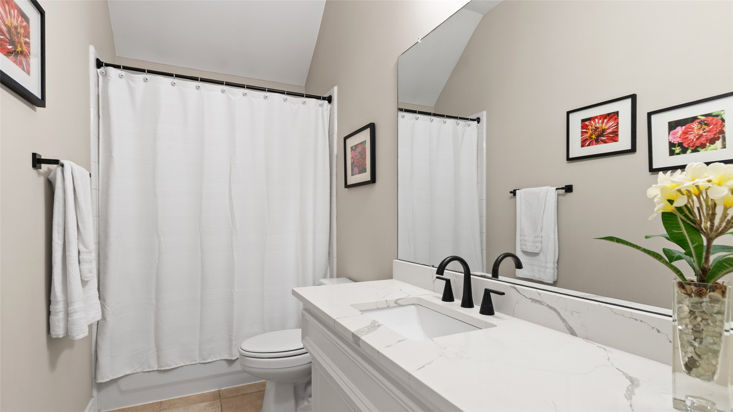 Bedrooms 2 & 3 share this bathroom, as well as guests.