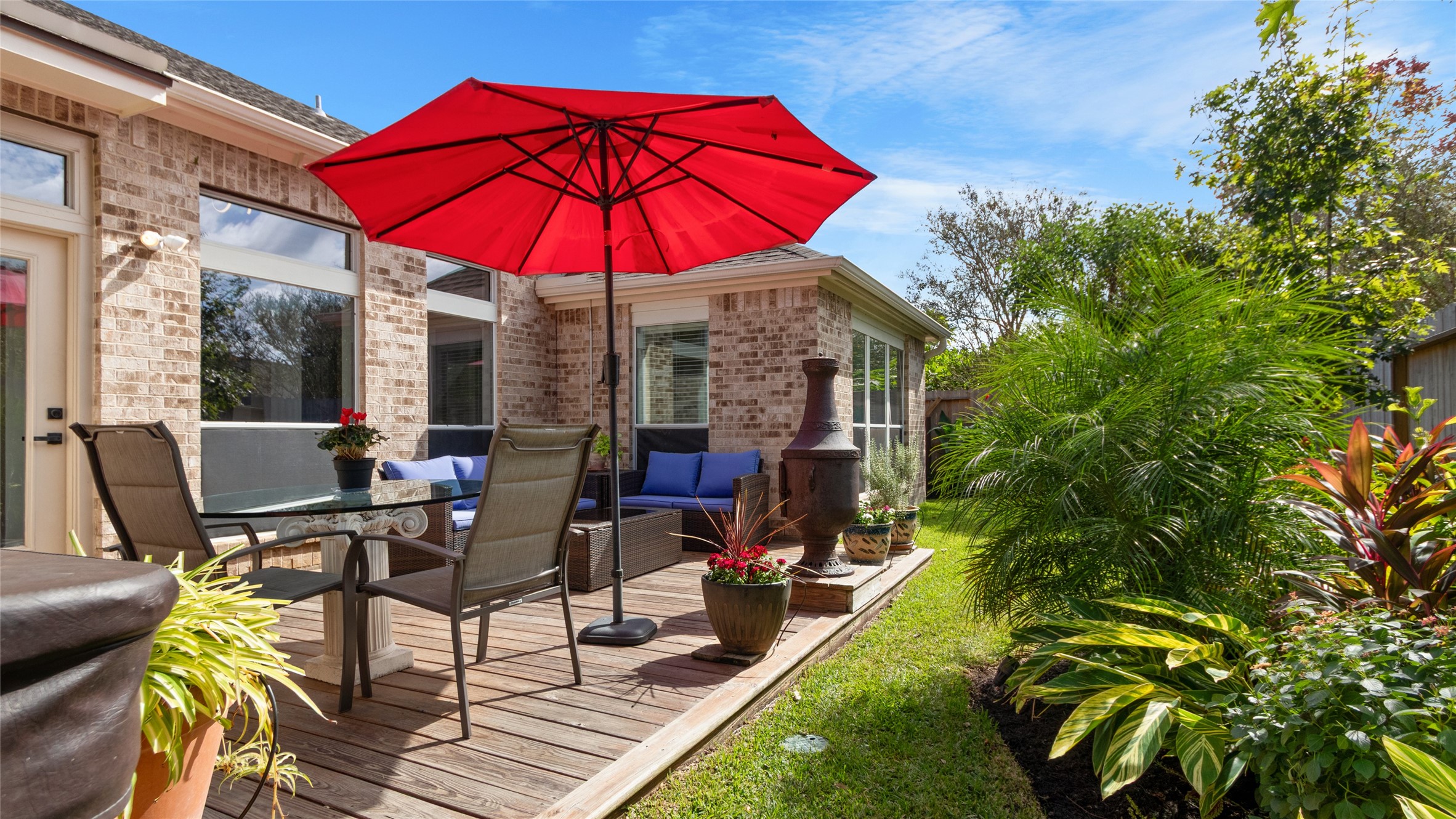 This backyard is so peaceful and will be the perfect spot to unwind after work.