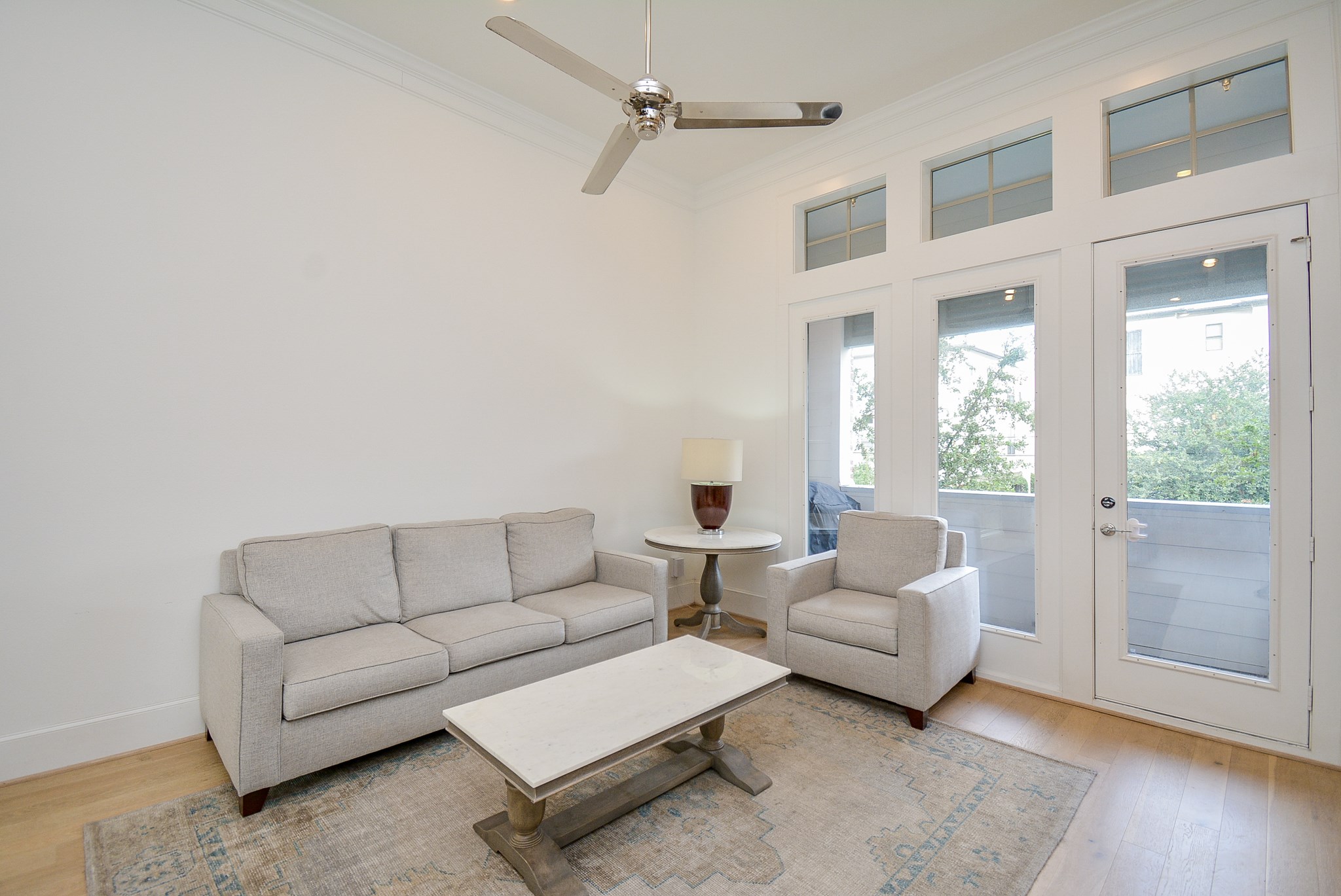 Living area with access to 2nd story balcony