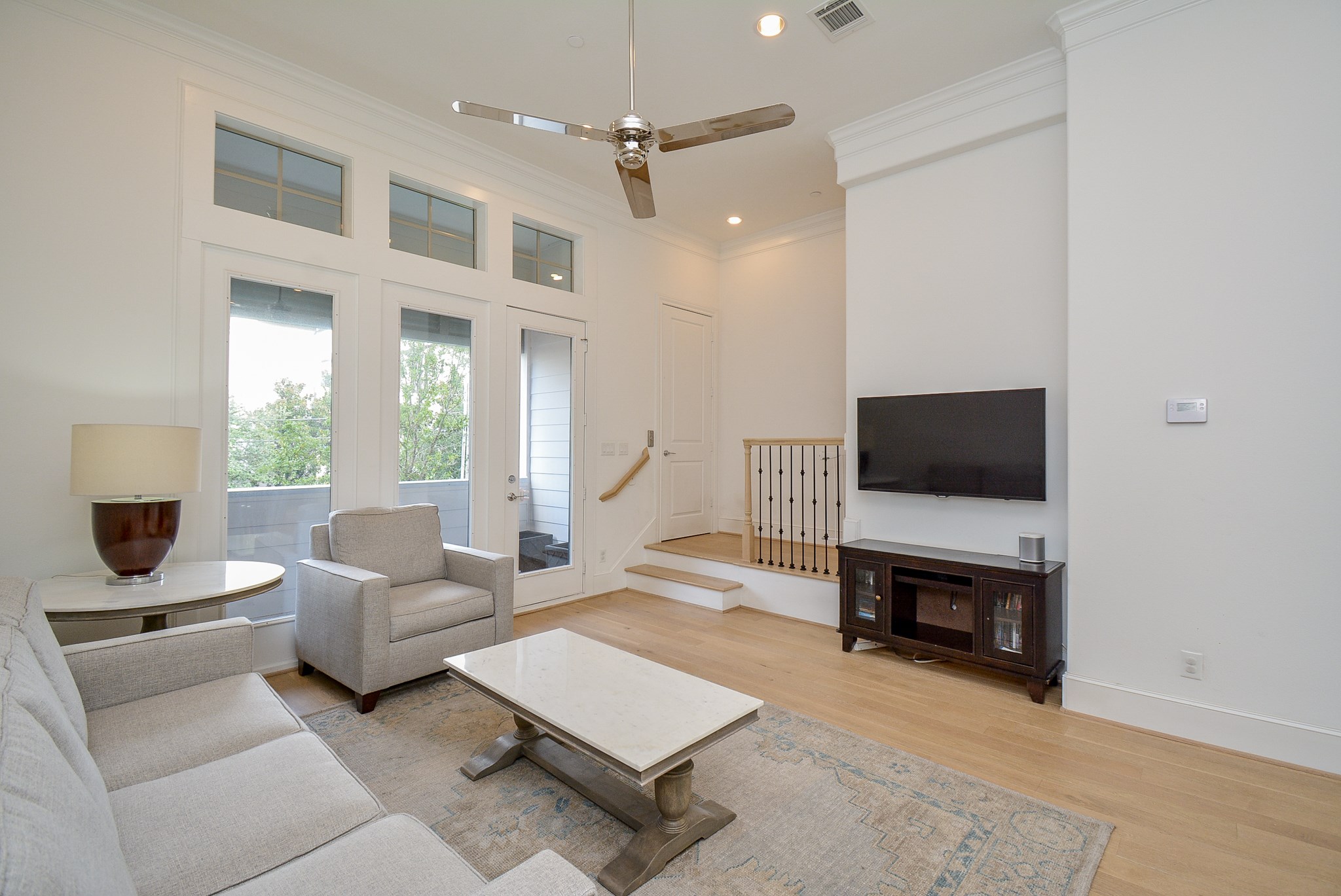 High ceilings and plenty of natural lighting.