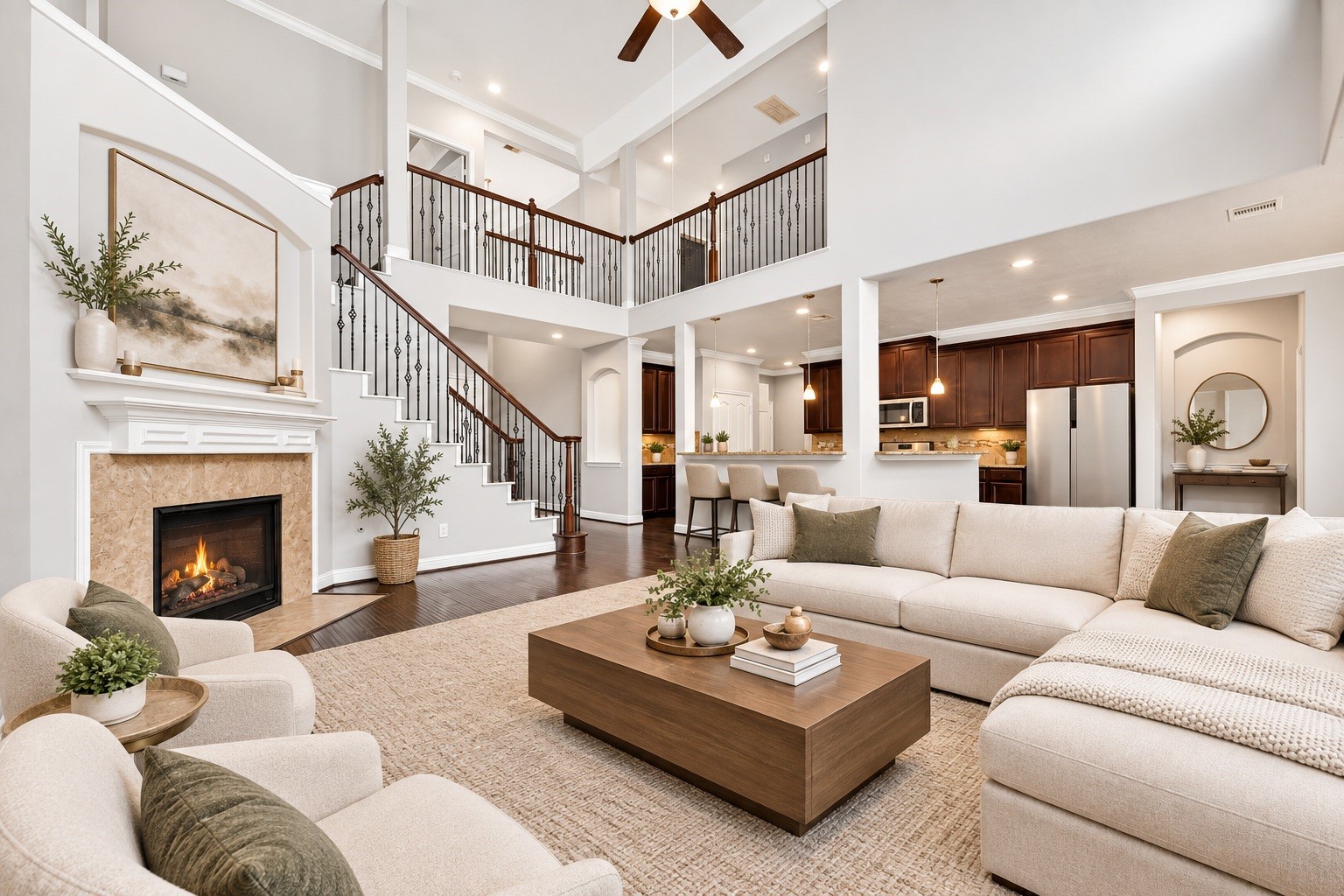 Family room - virtual staging