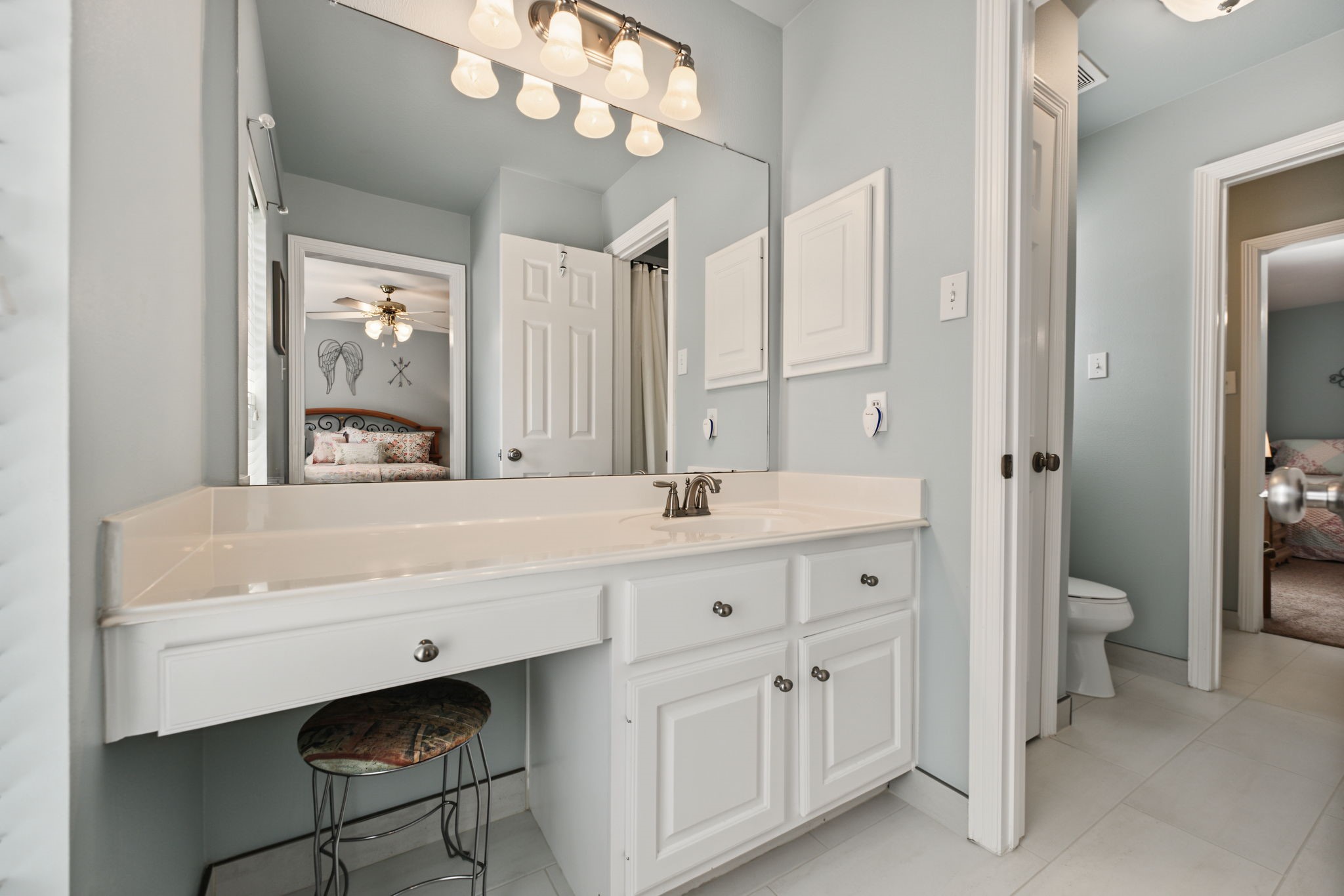 One side of the Jack & Jill Bathroom