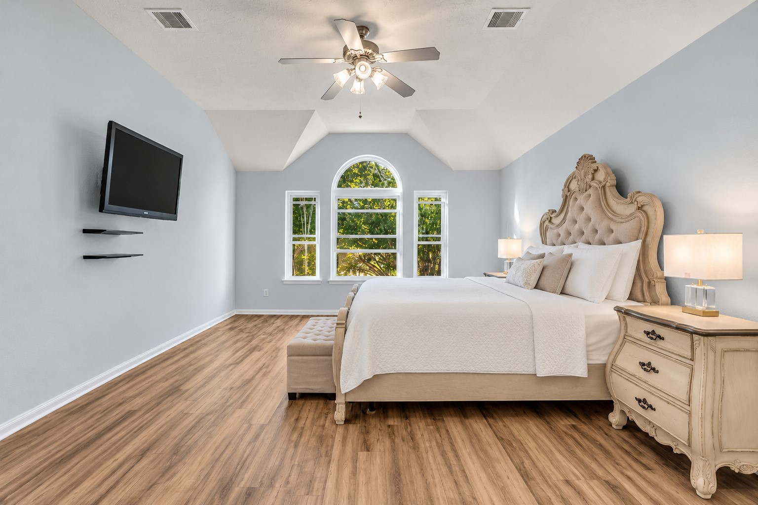 Massive primary retreat with beautiful large new windows.