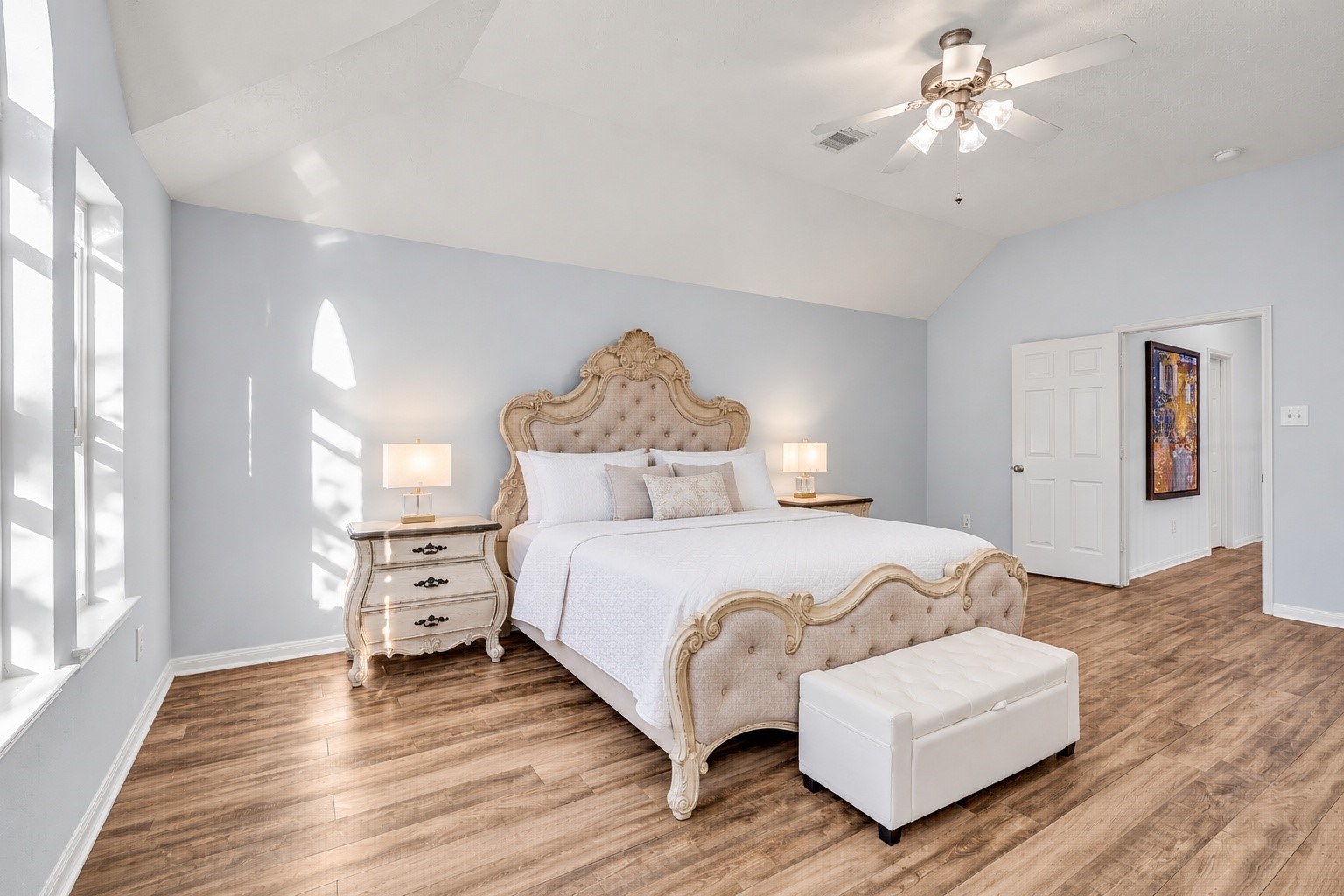 No carpet in this house and plenty of natural light.