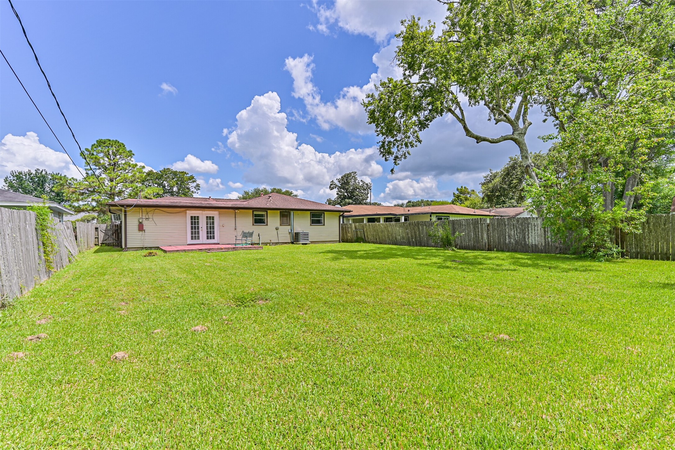 Large backyard