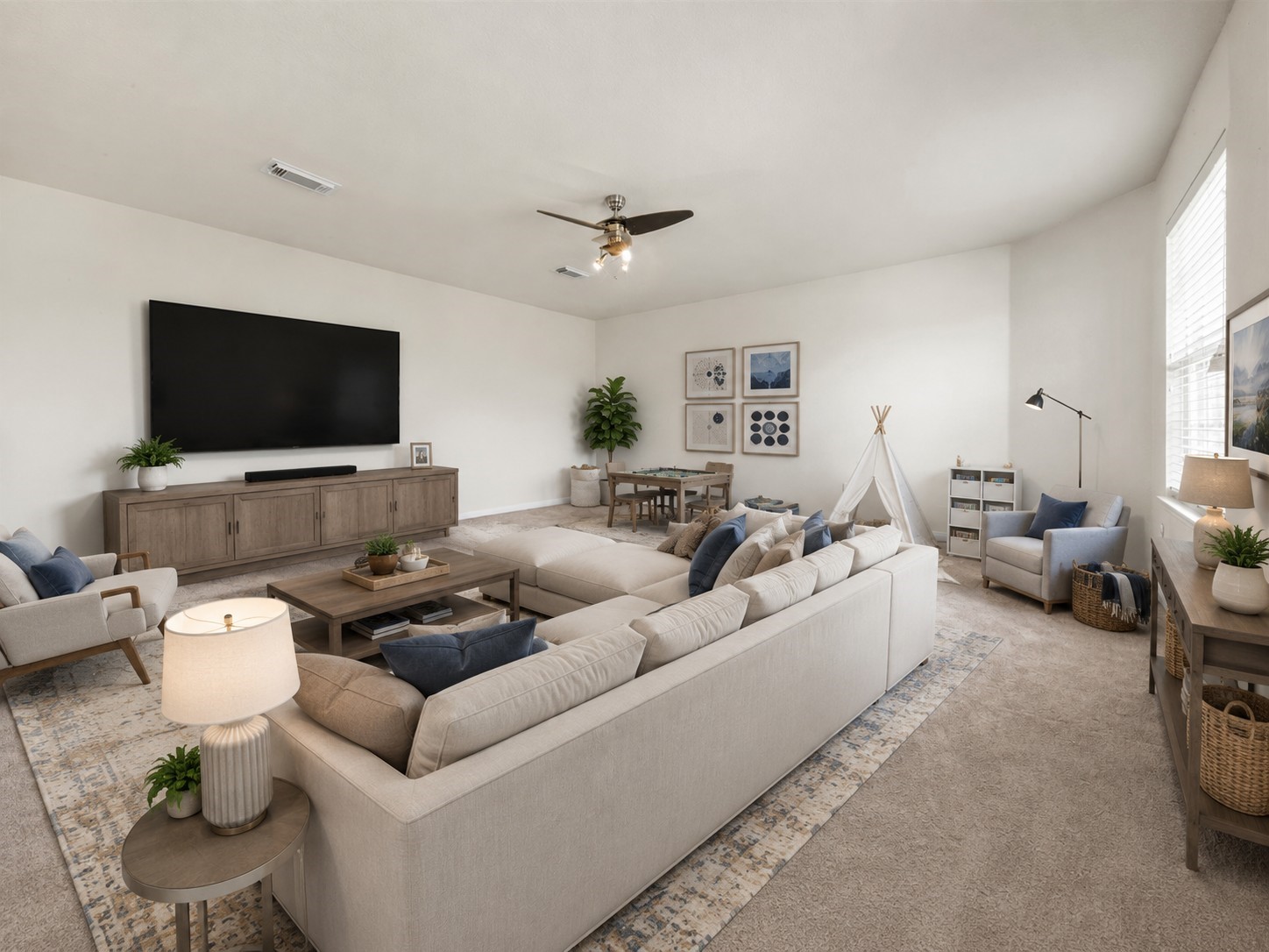 game room- virtually staged