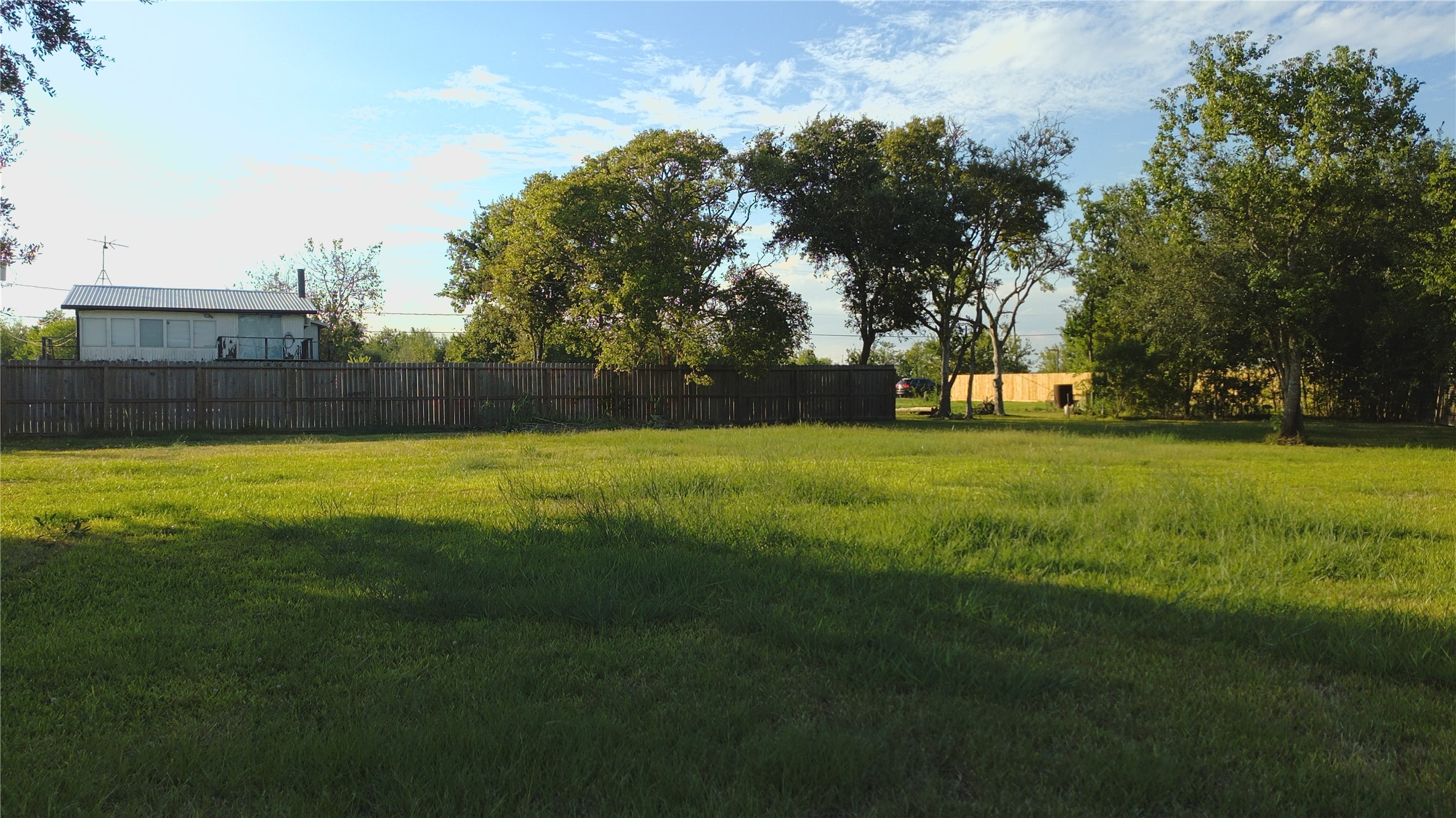 View of the beautiful cleared lot