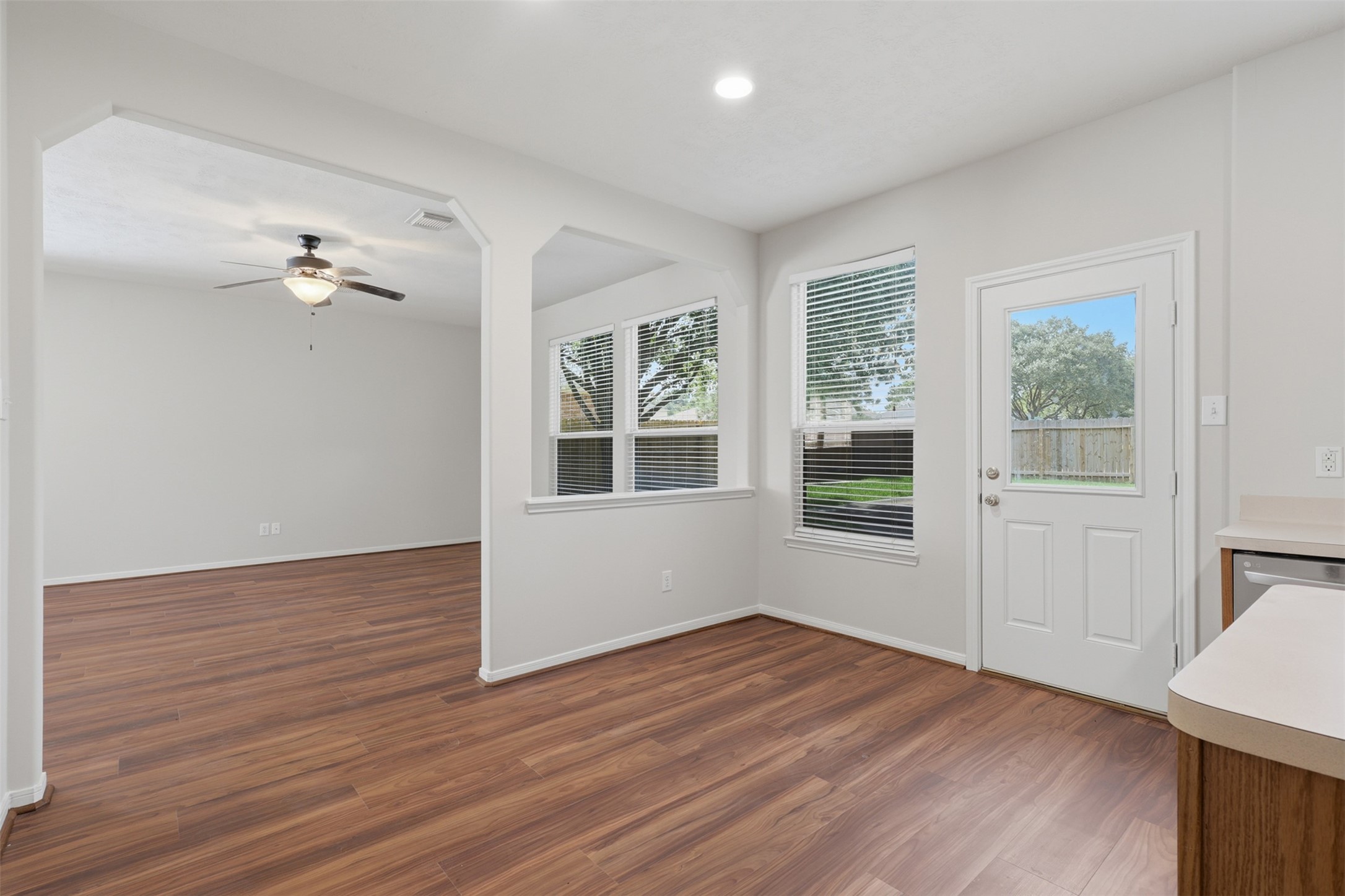 Breakfast area conveniently located off the family room, creating a comfortable and inviting space for casual meals, entertaining, and family gatherings.