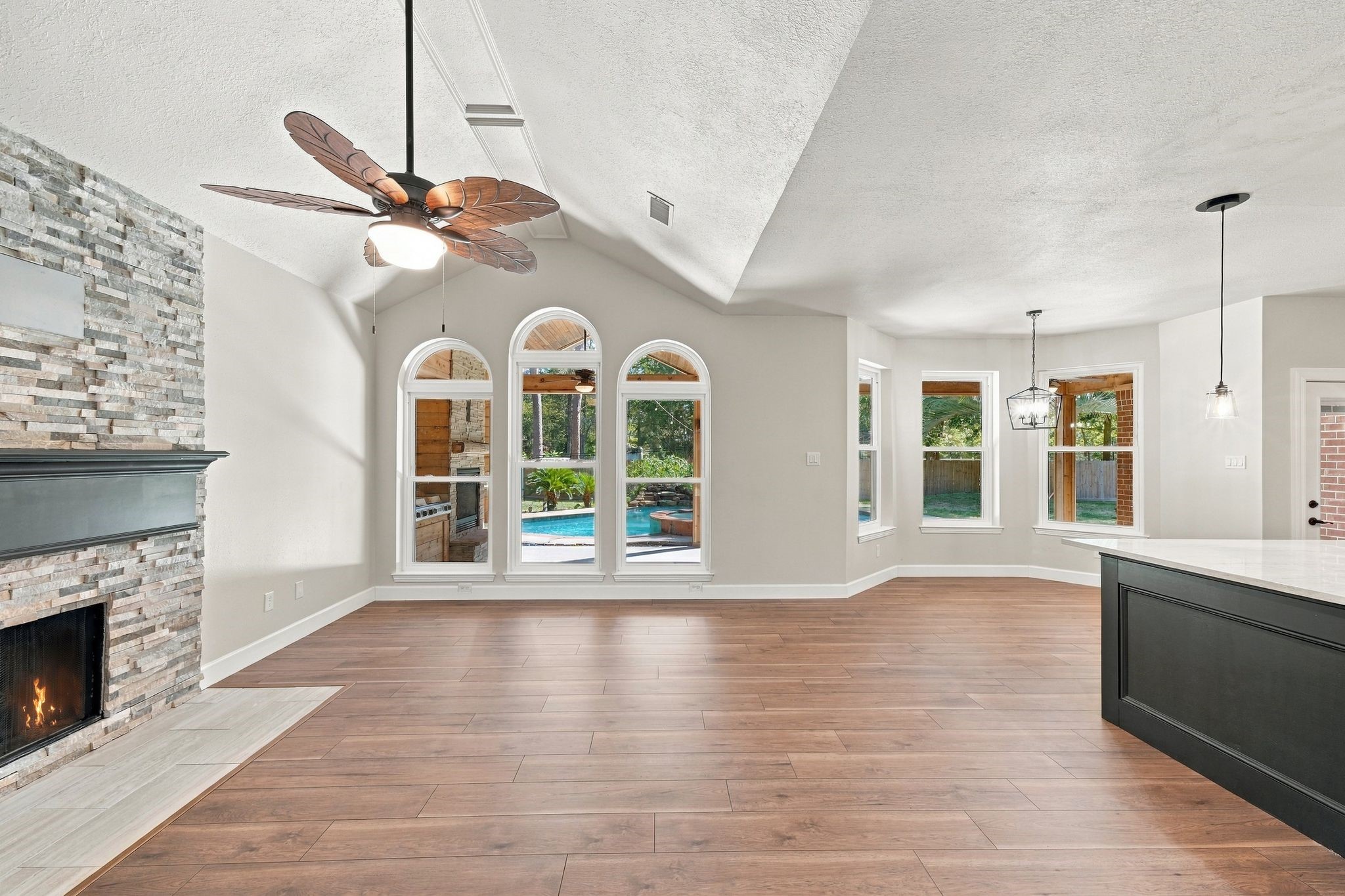 Great open spaces to make your own! This will be the heart of the home!