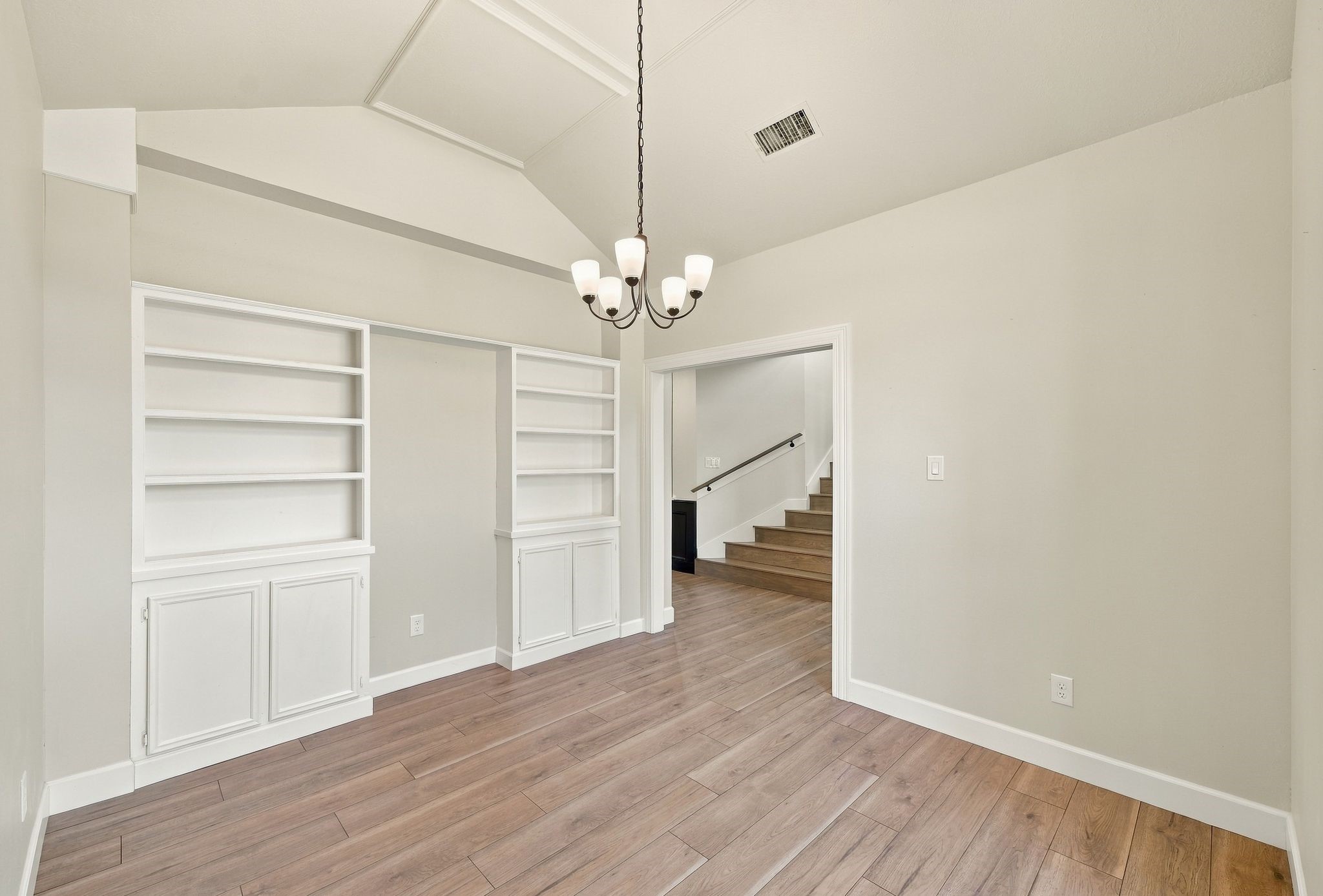 Another view of this home office that could double as a dining room!