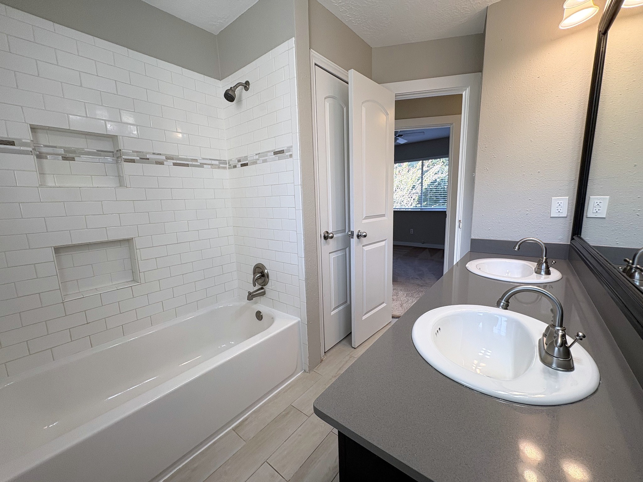 Dual sinks upstairs too!