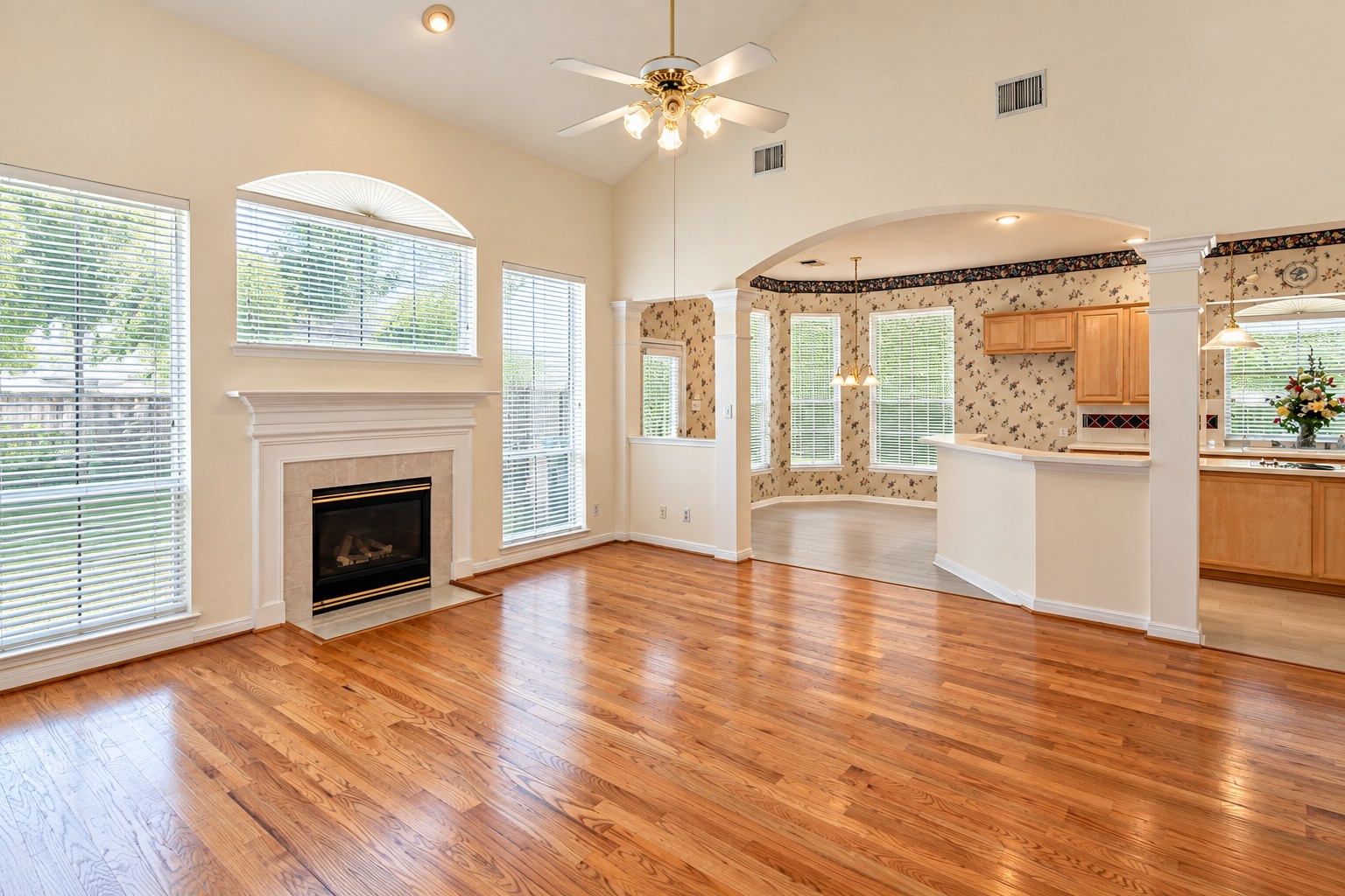 Large family with beautiful hard wood