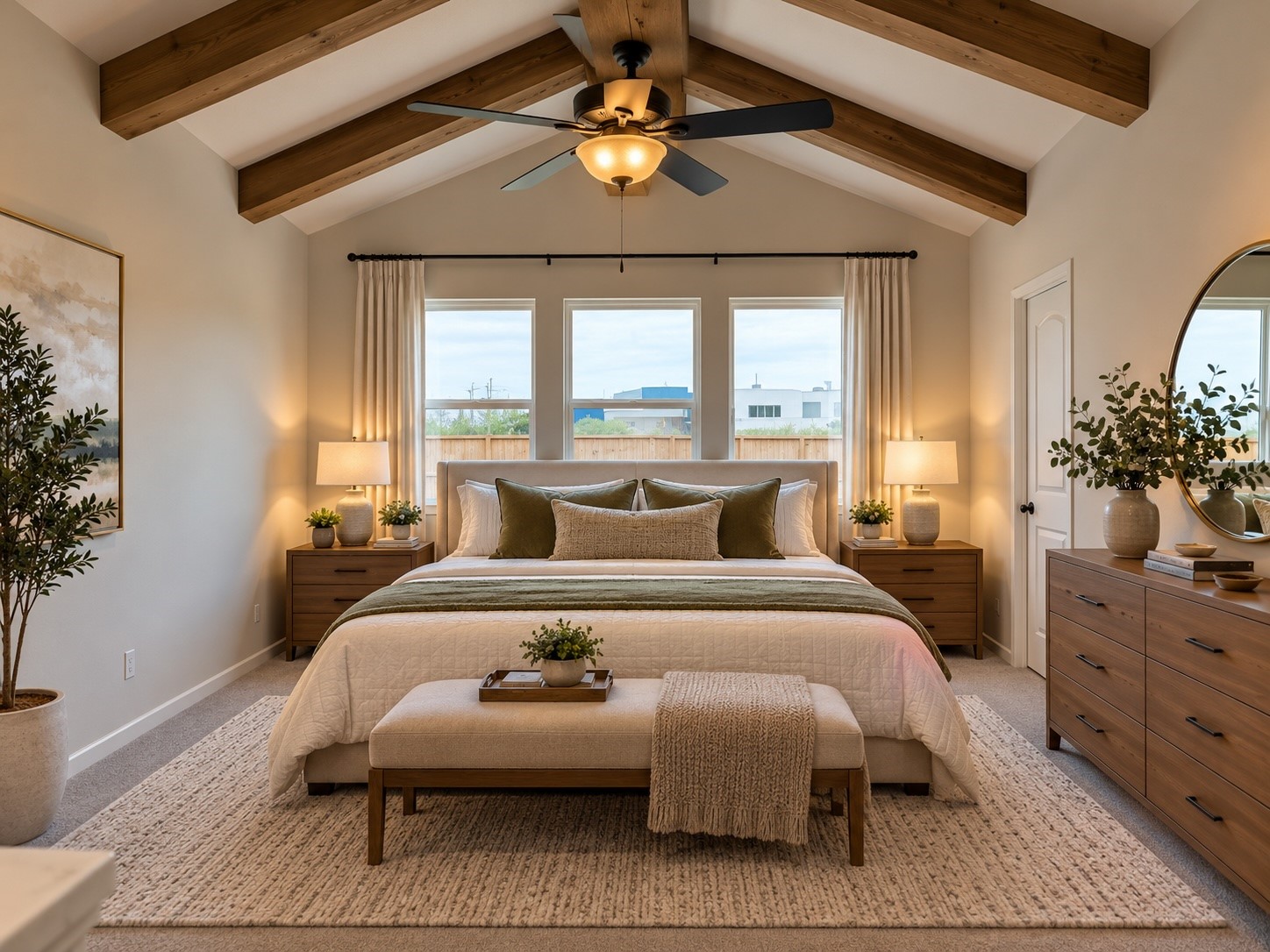 Primary Bedroom virtually staged
