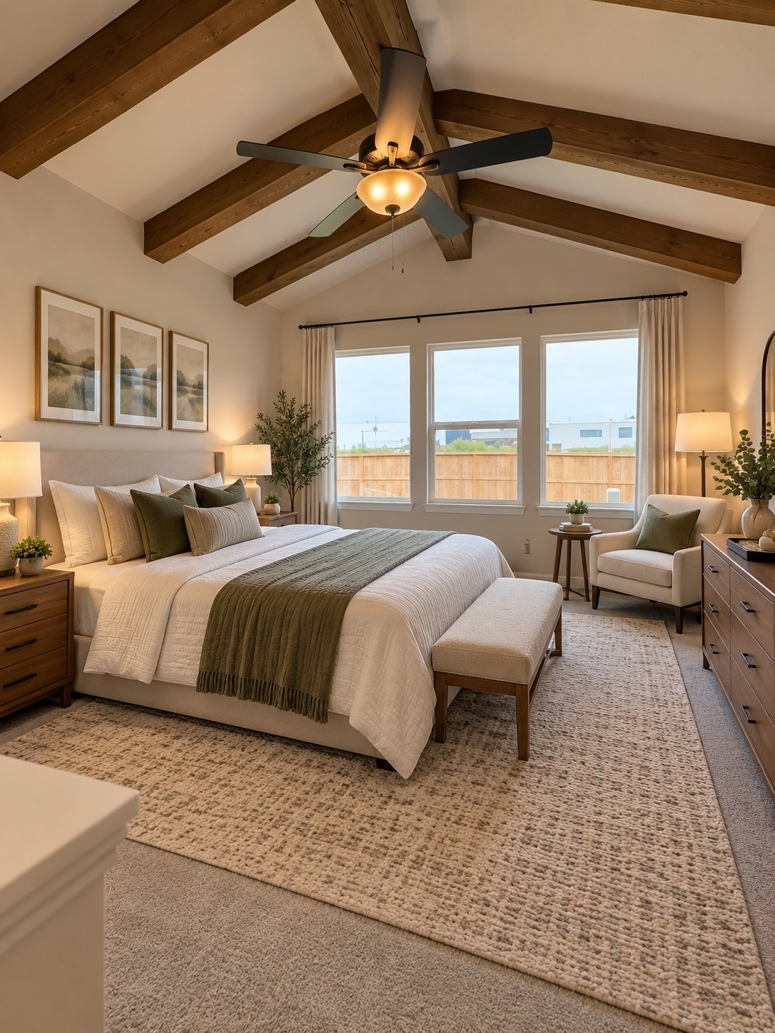 Primary Bedroom virtually staged