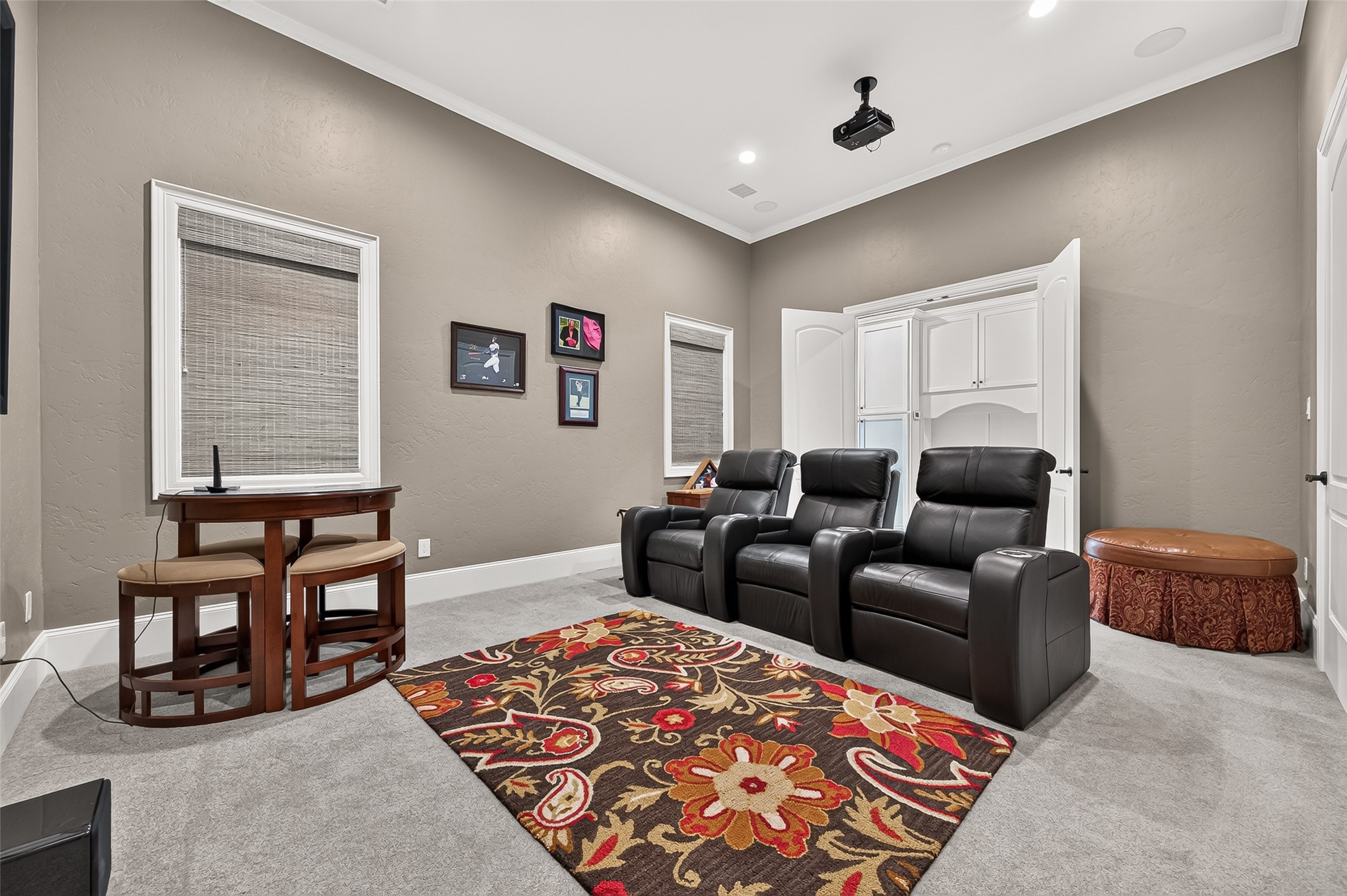 Media room-could also be used as an additional bedroom or office.