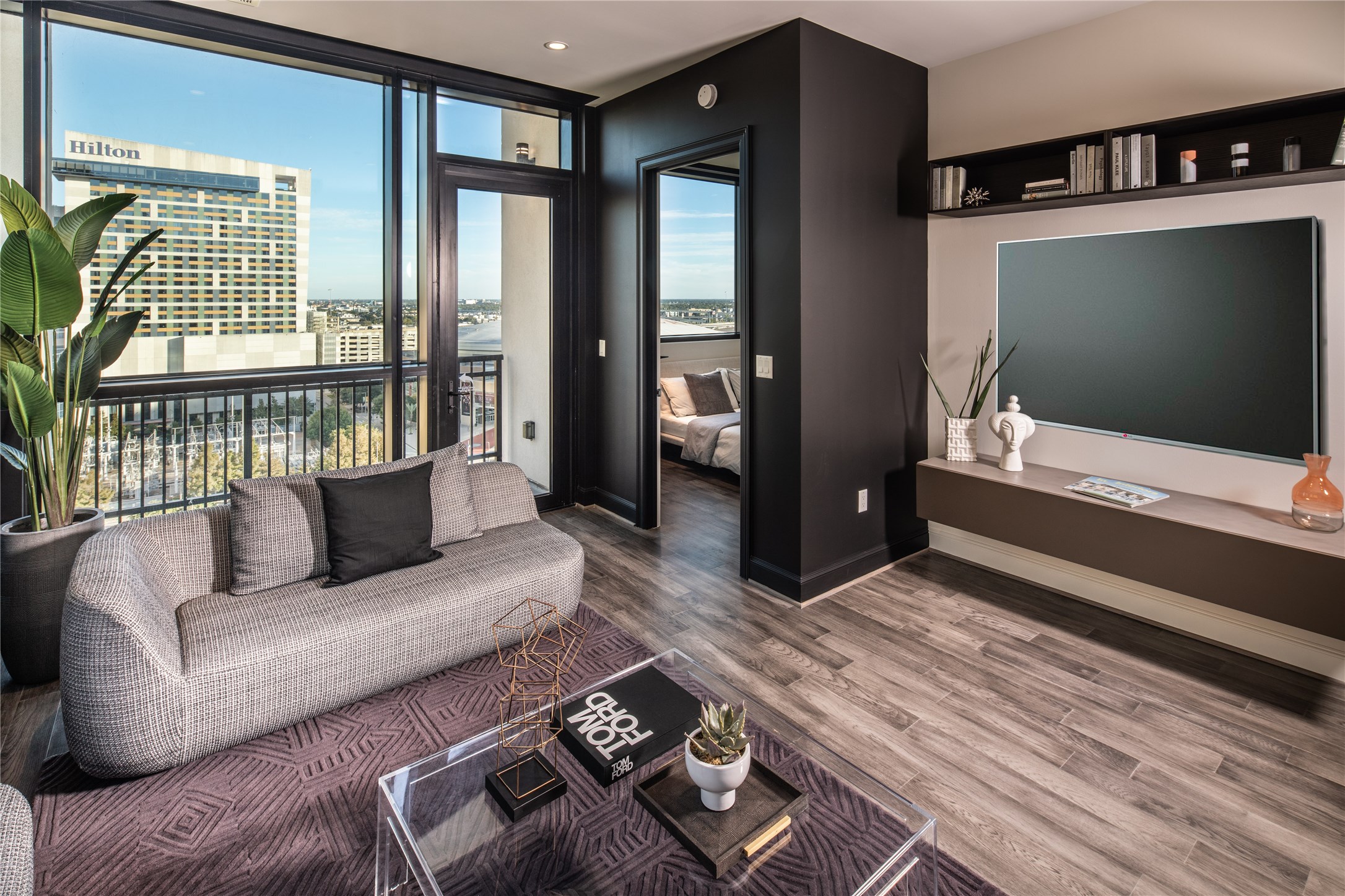 [Living Area VIRTUALLY STAGED]  The desirable Newman floor plan boasts 1,393 SF of living space plus a 50 SF terrace!  Featuring a light filled living area with large balcony