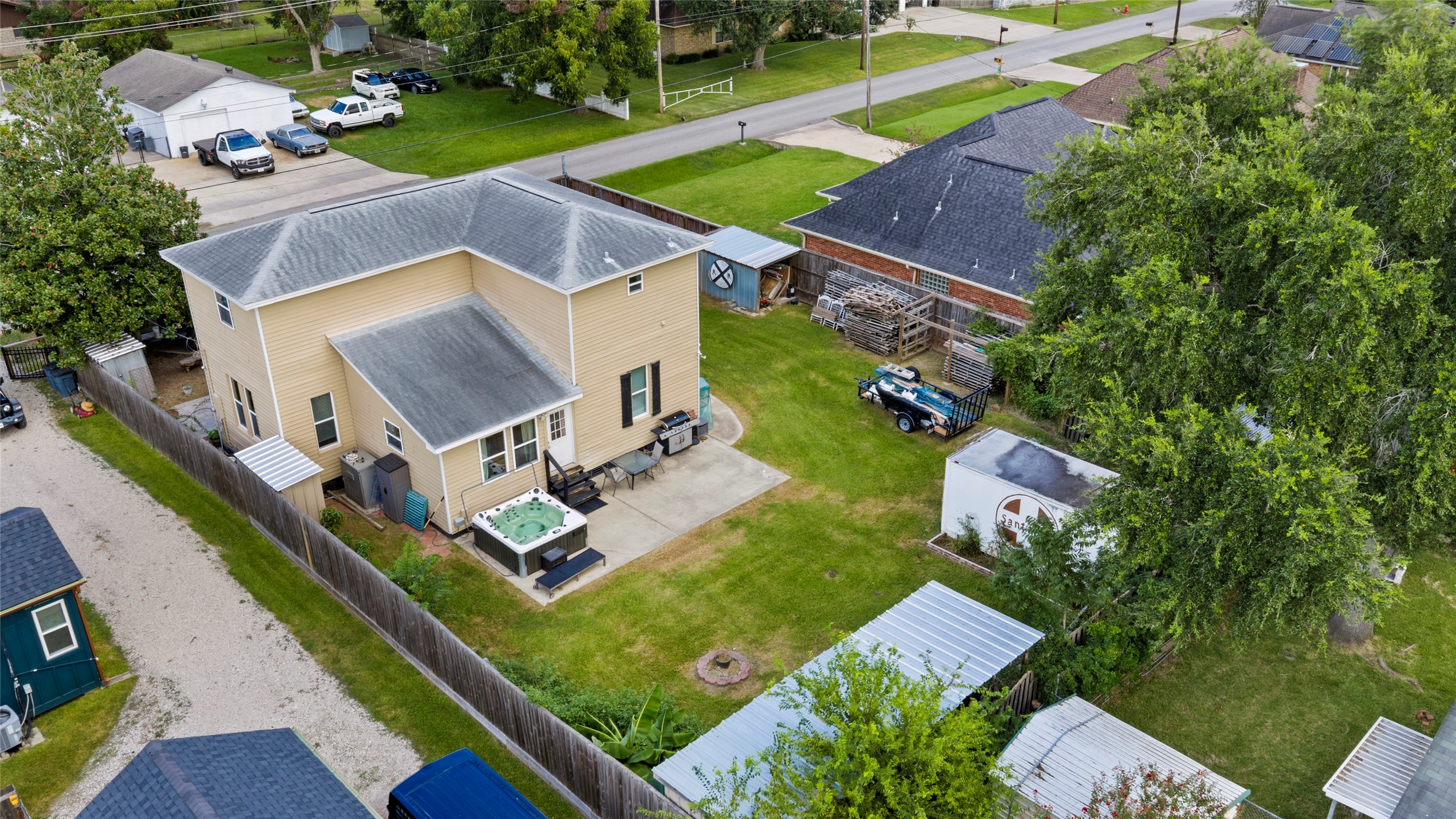 Aerial View of back yard