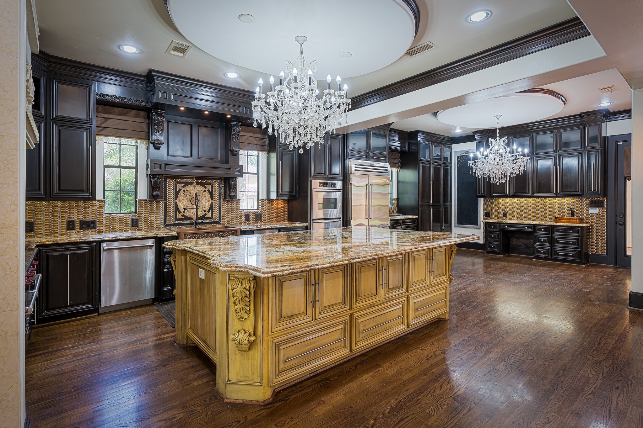 Kitchen is open to breakfast room and living room