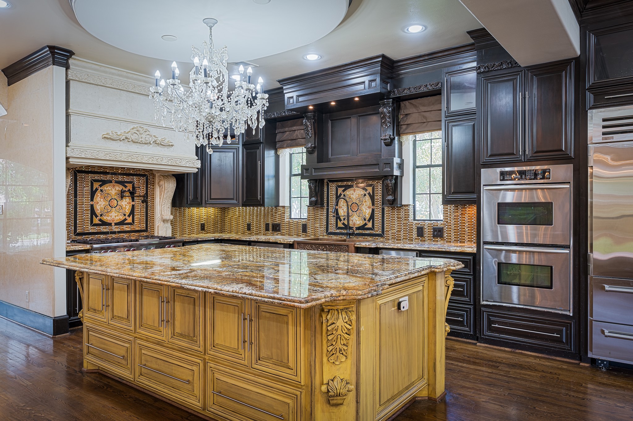 Kitchen is well equipped with a total of 4 ovens.