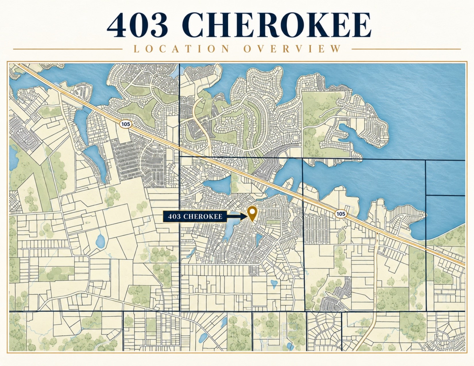403 Cherokee
Location Overview 403 Cherokee
Location Overview