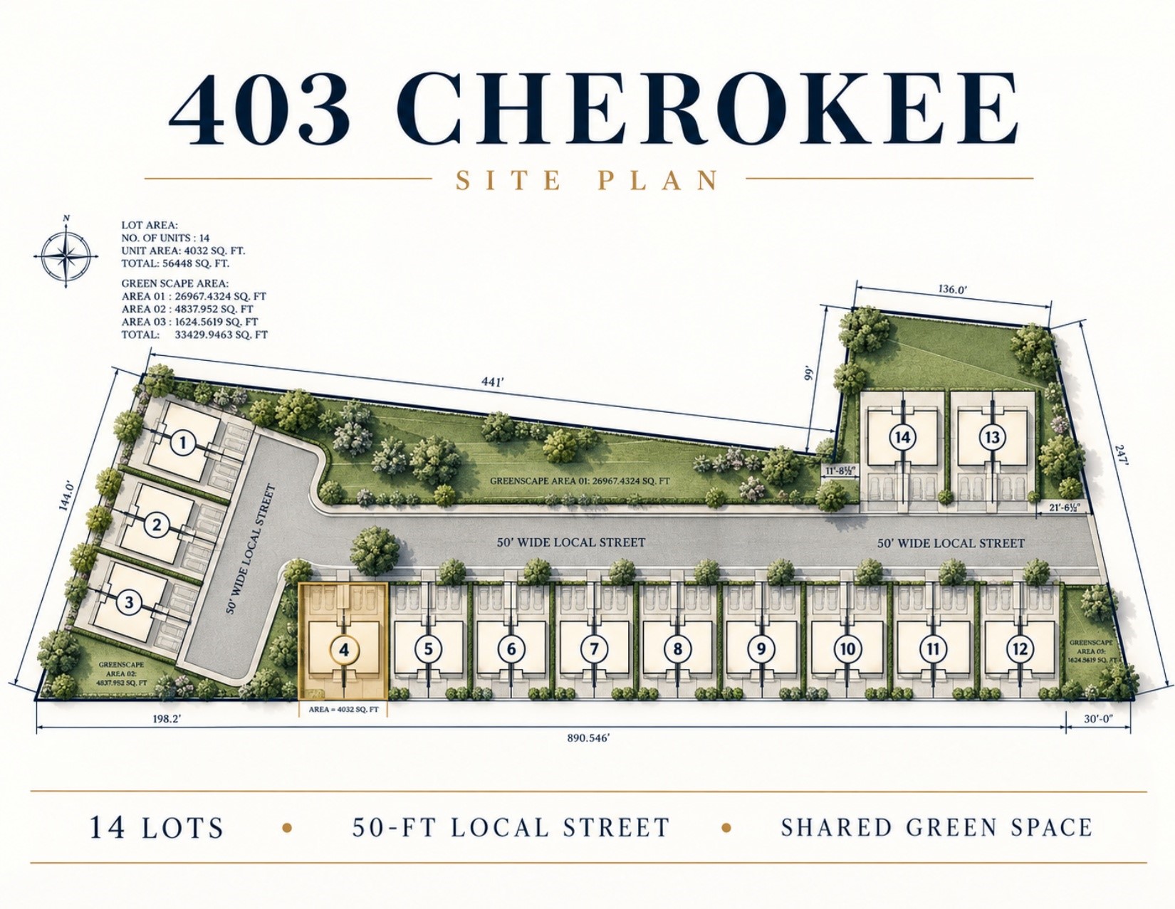 403 Cherokee 
Site Plan