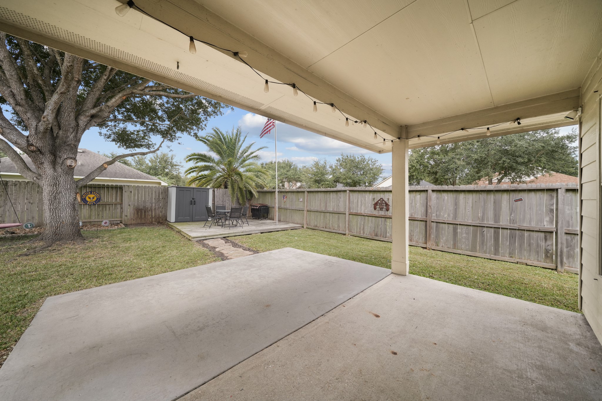 Oversized covered back patio