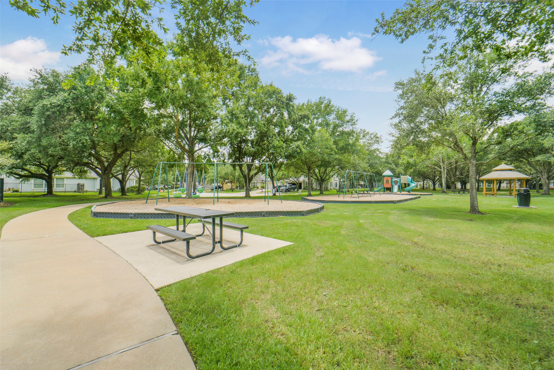 A fantastic neighborhood playground offers a great outdoor space for recreation and play.