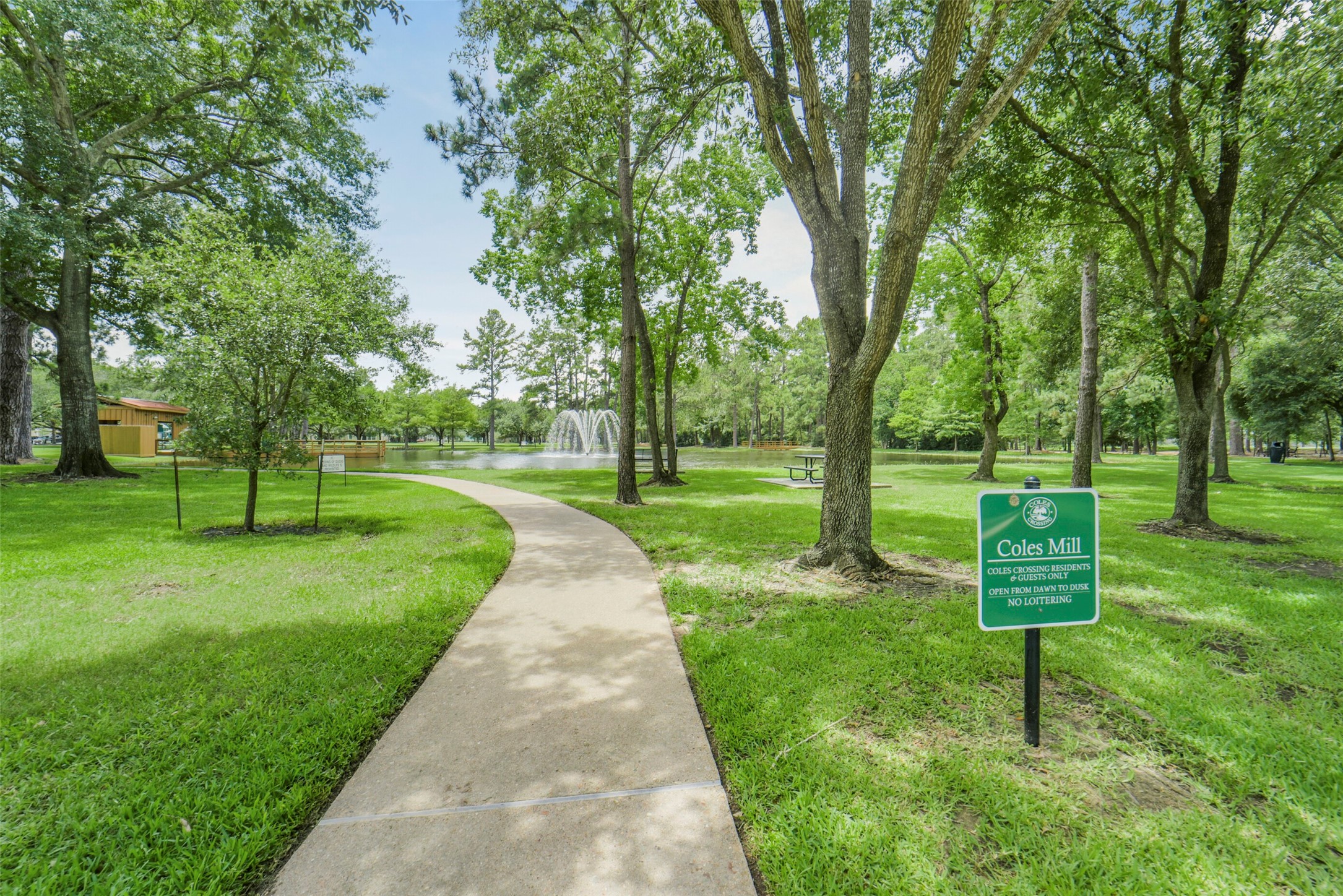 The idyllic, tree-lined neighborhood provides a wonderful and picturesque setting for evening strolls and visiting with neighbors.