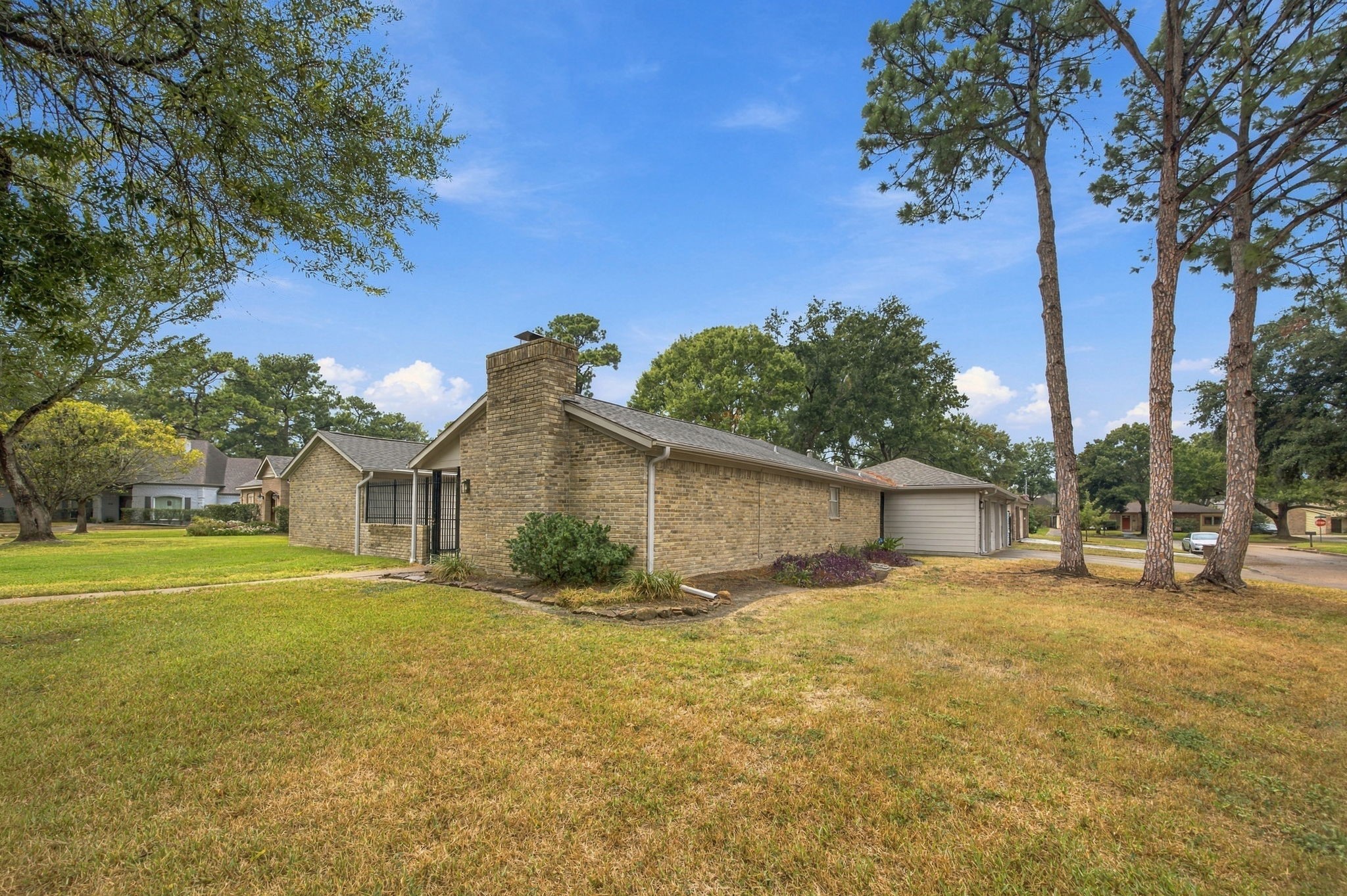 All brick home on a corner lot. All brick home on a corner lot.