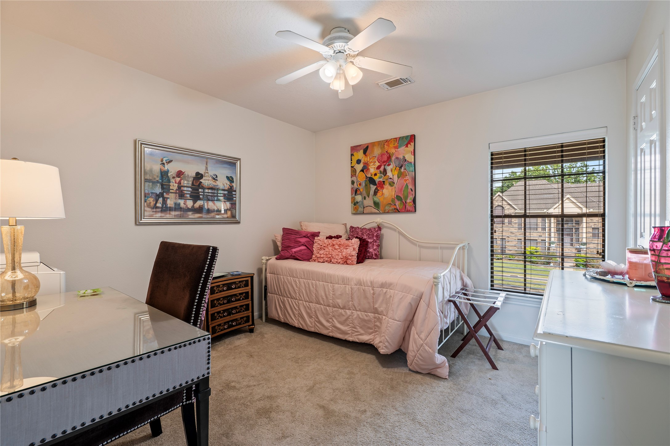 The secondary bedrooms are larger than average with walk-in closets. This one can make a great office or guest room.