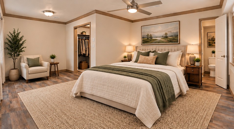 Primary Bed Room Virtual Staged