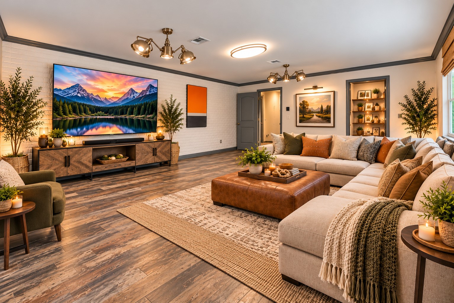 Family Room Virtual Staged
