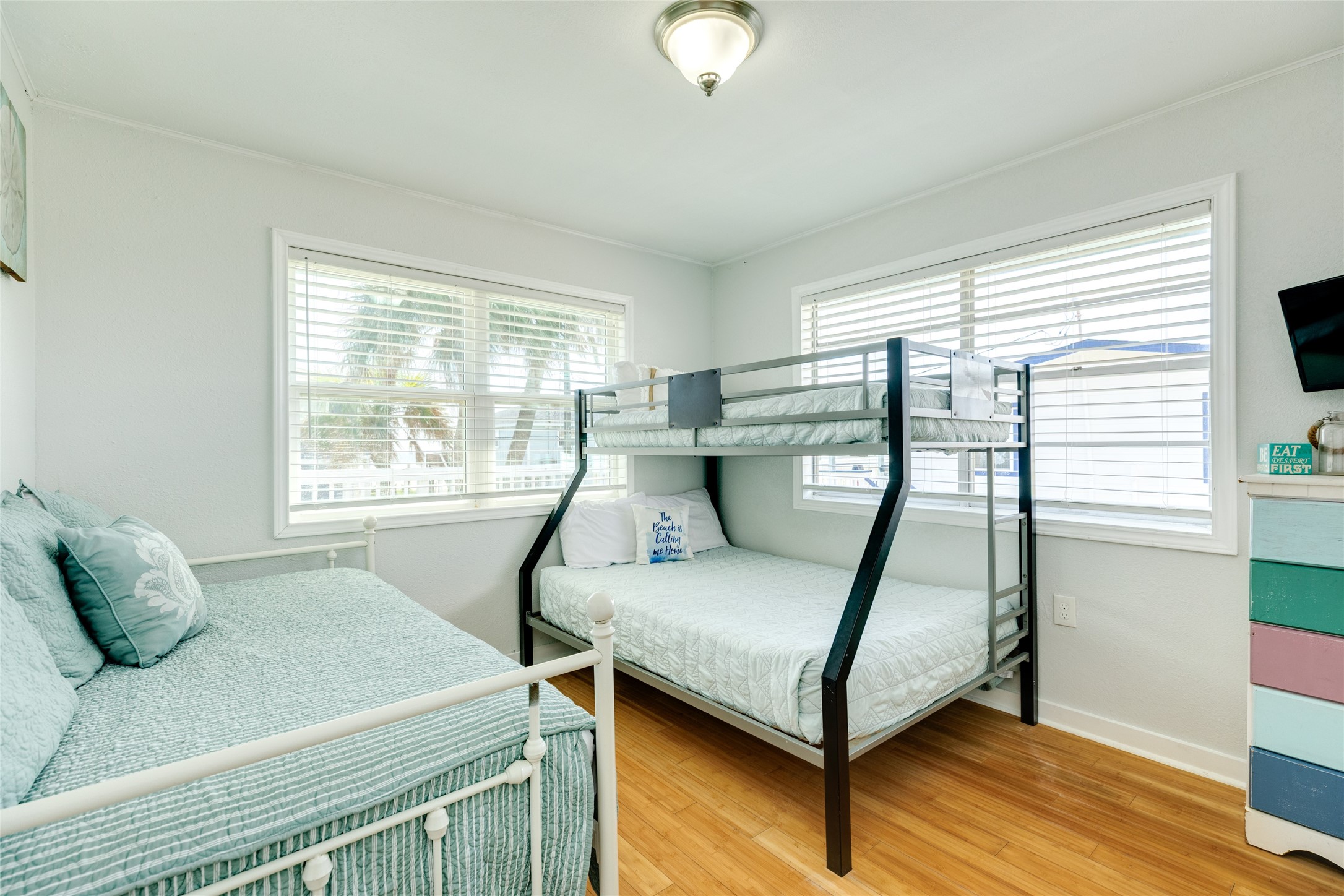 Secondary bedroom with Gulf views facing south west.