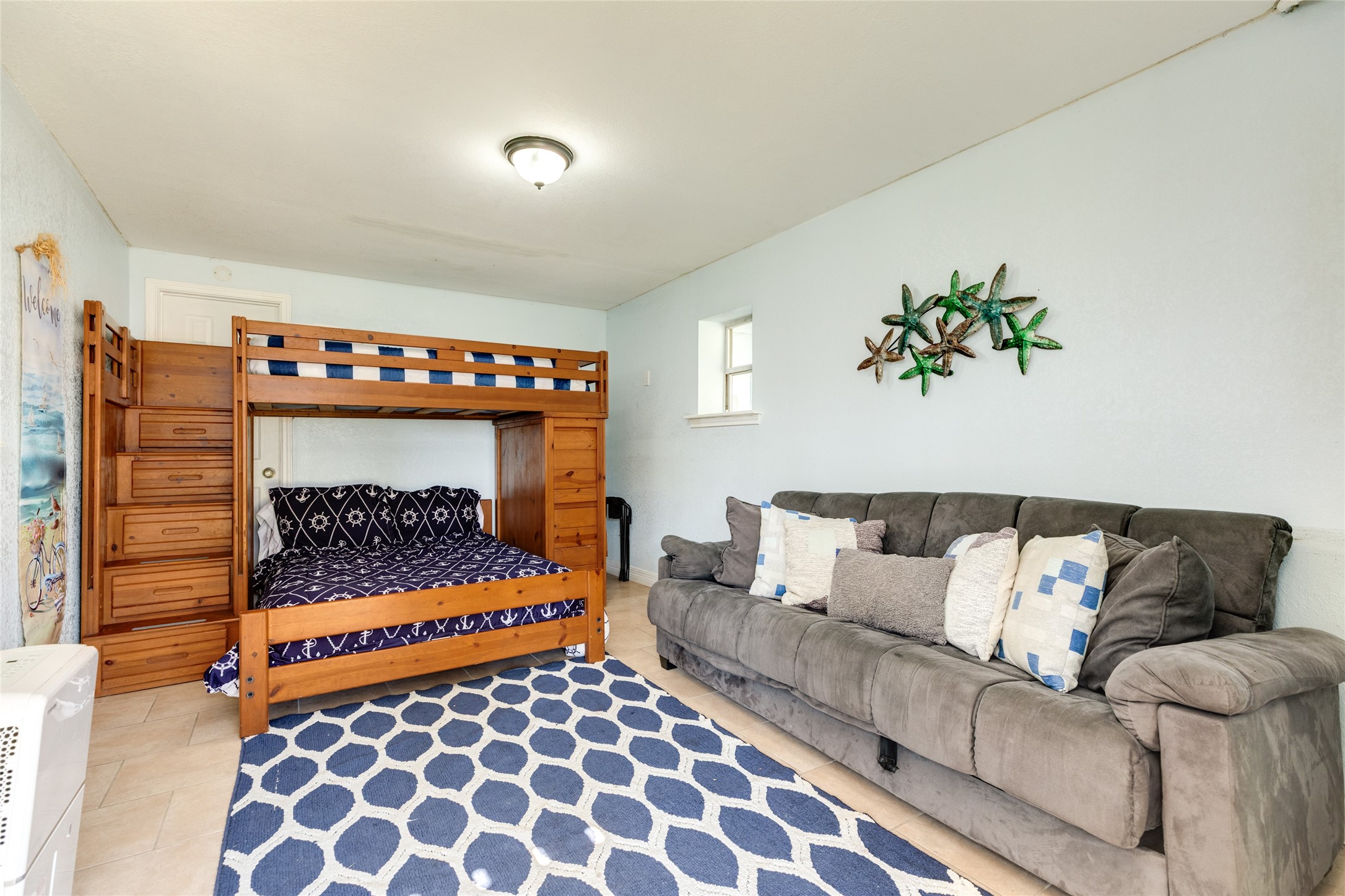 Ground level space currently used as bedroom.