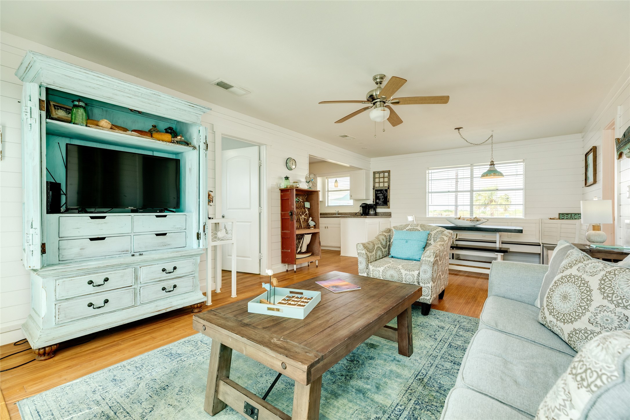 Inviting living and dining area.
