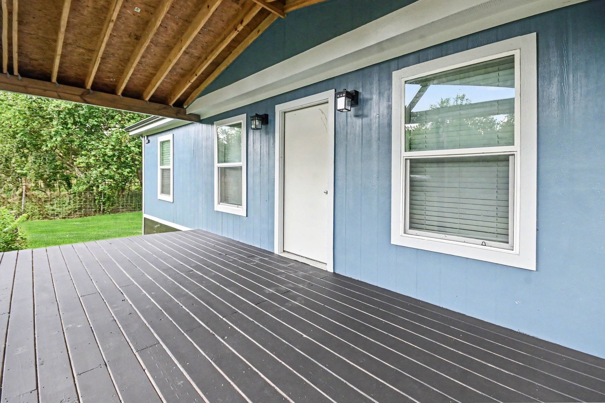 Room for the grill & seating on this back patio