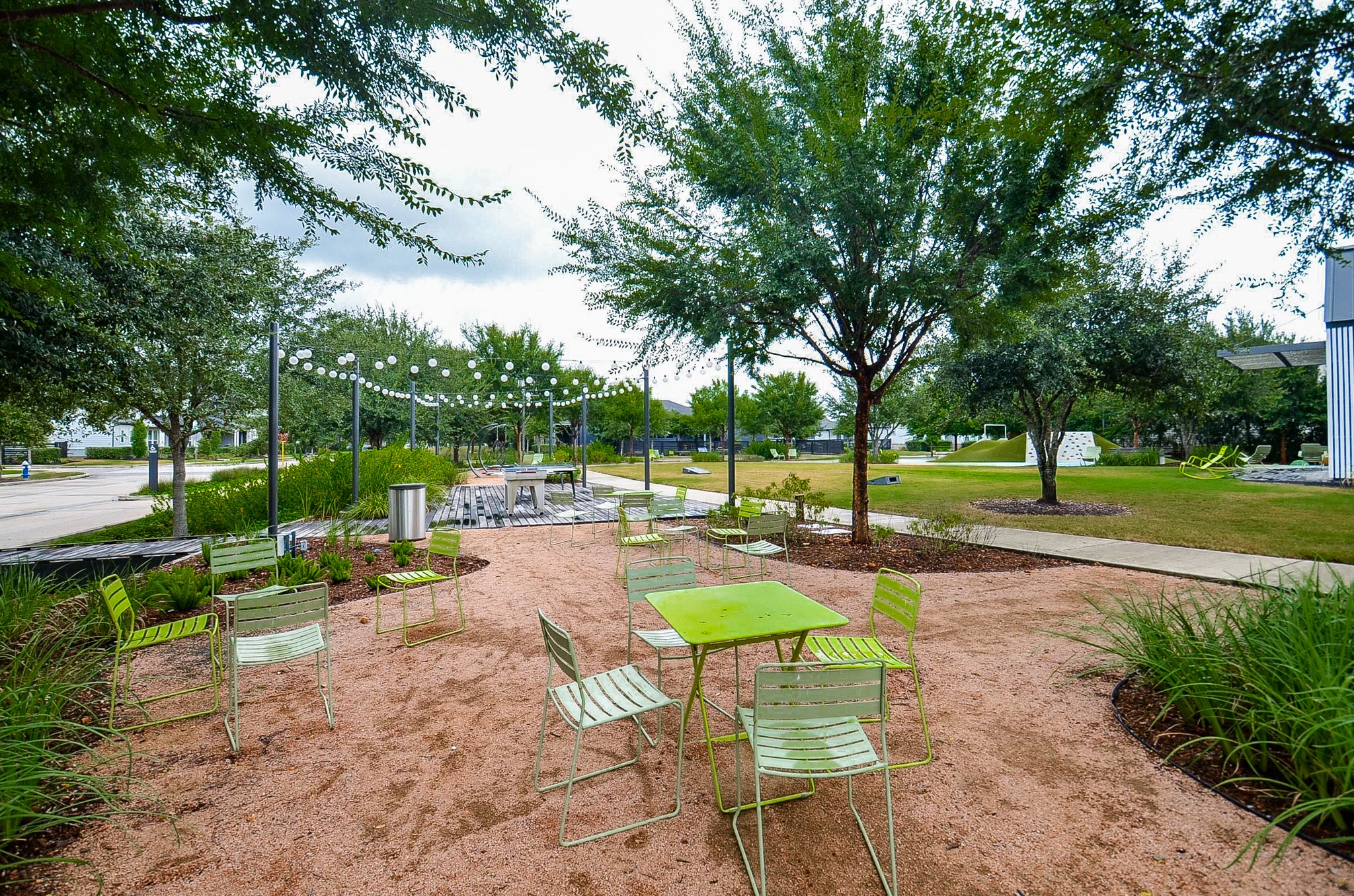 Celebration Park adds recreation right nearby with a pavilion, gathering space, playground and dedicated dog park.