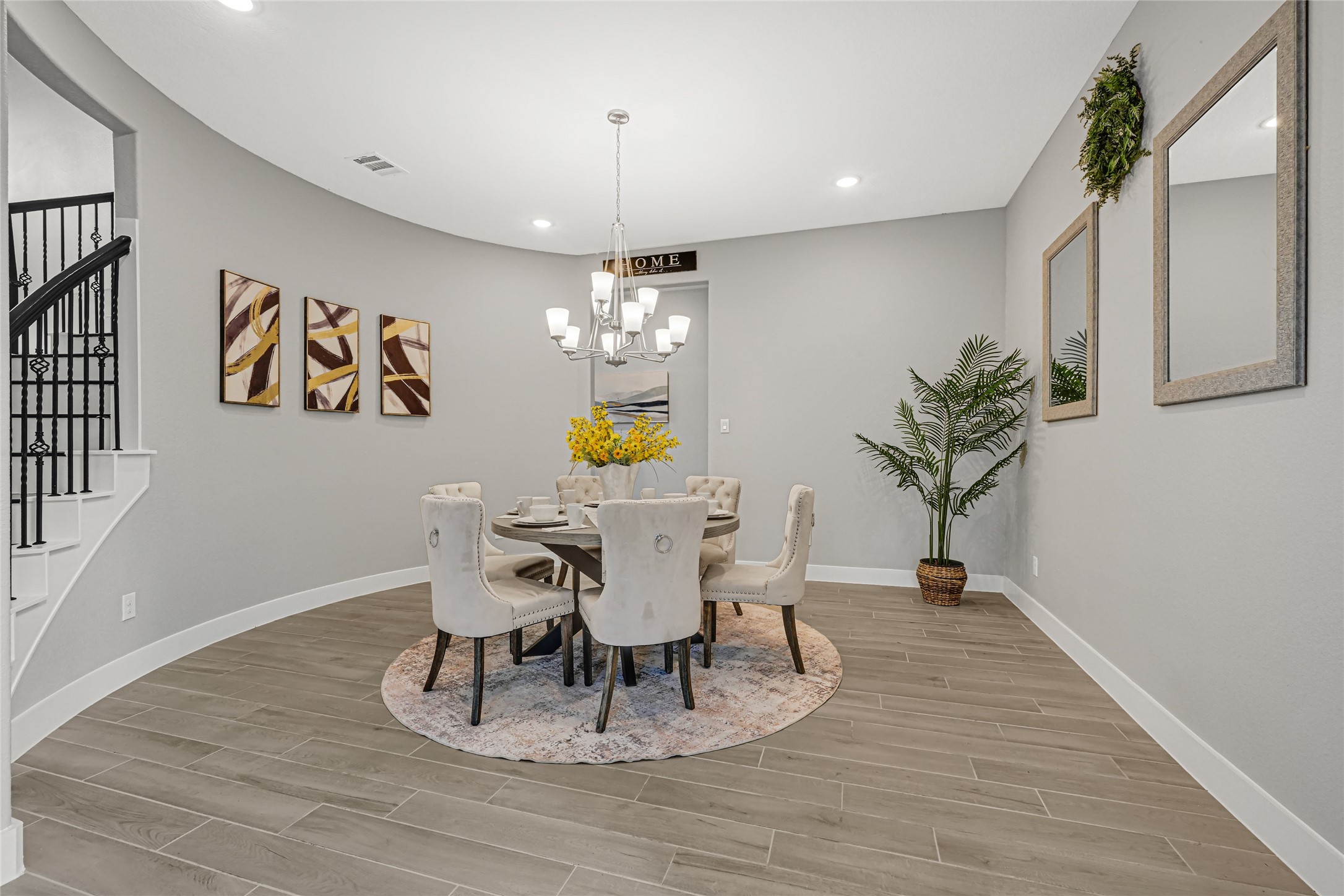 Spacious dining area with modern finishes and abundant natural light.