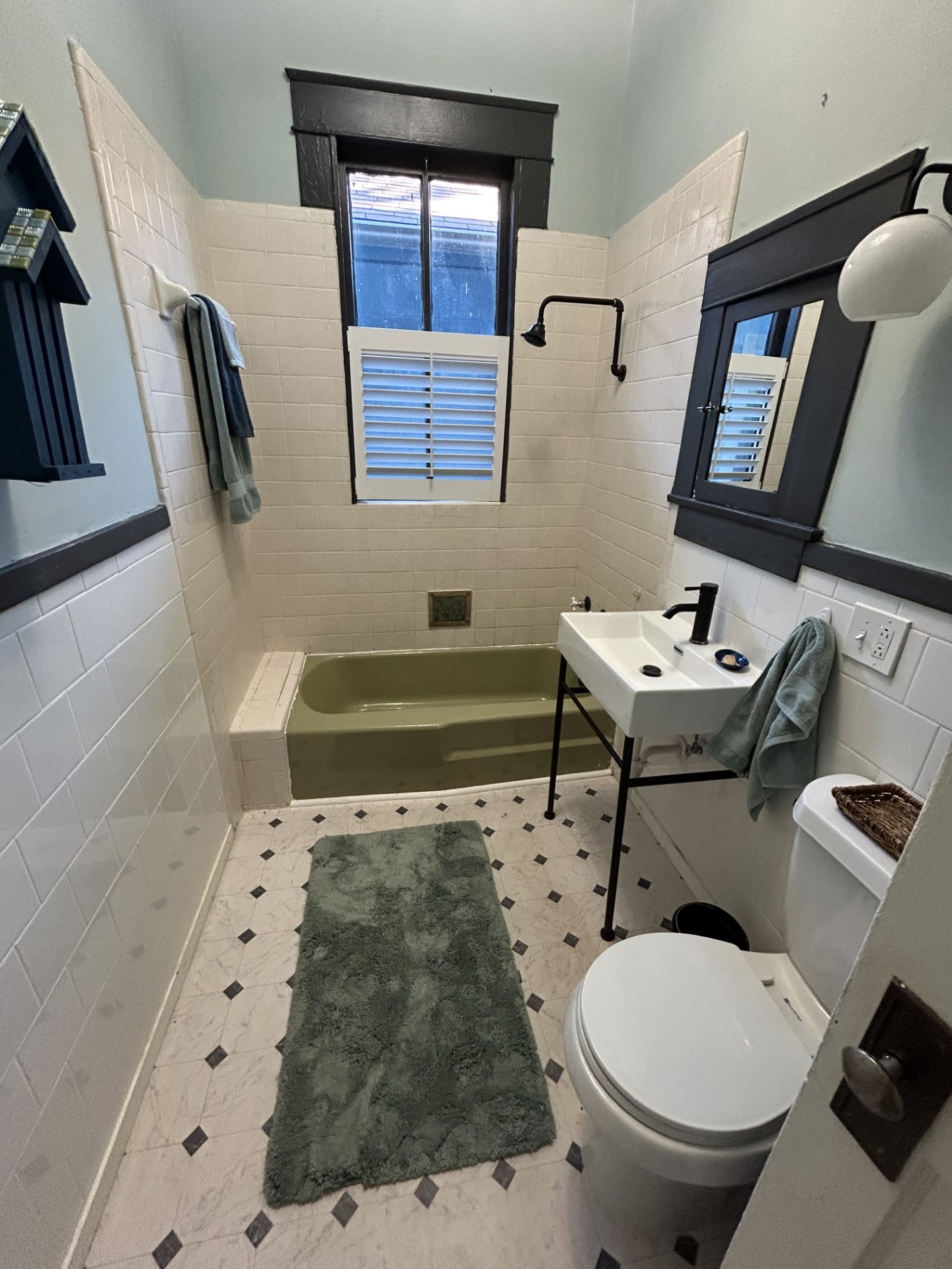 Bath with tub/shower.