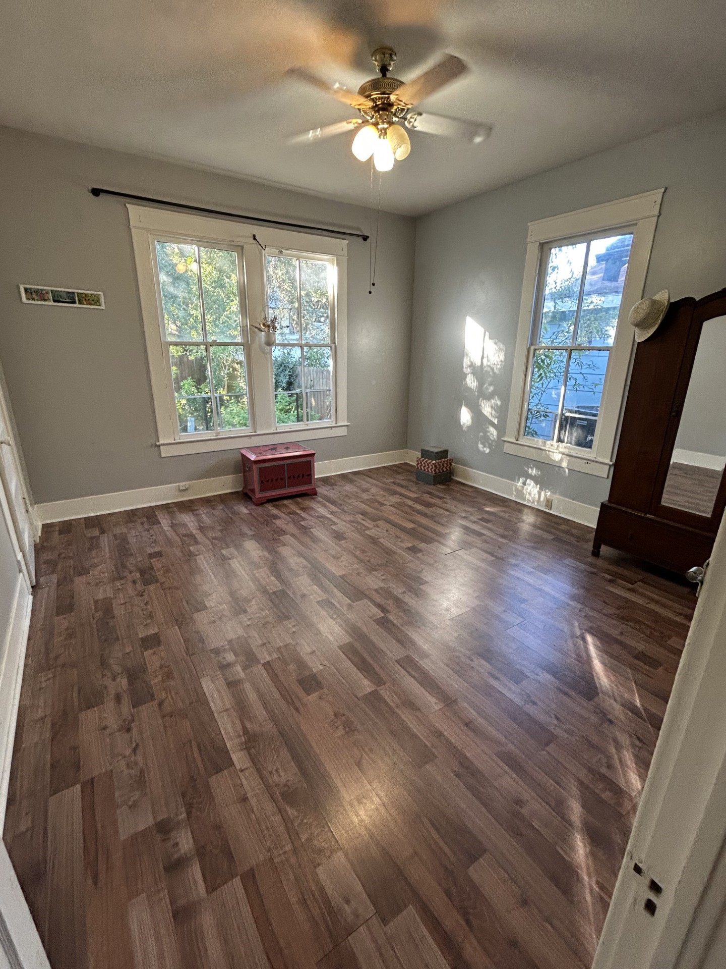 Lots of light in the larger bedroom.