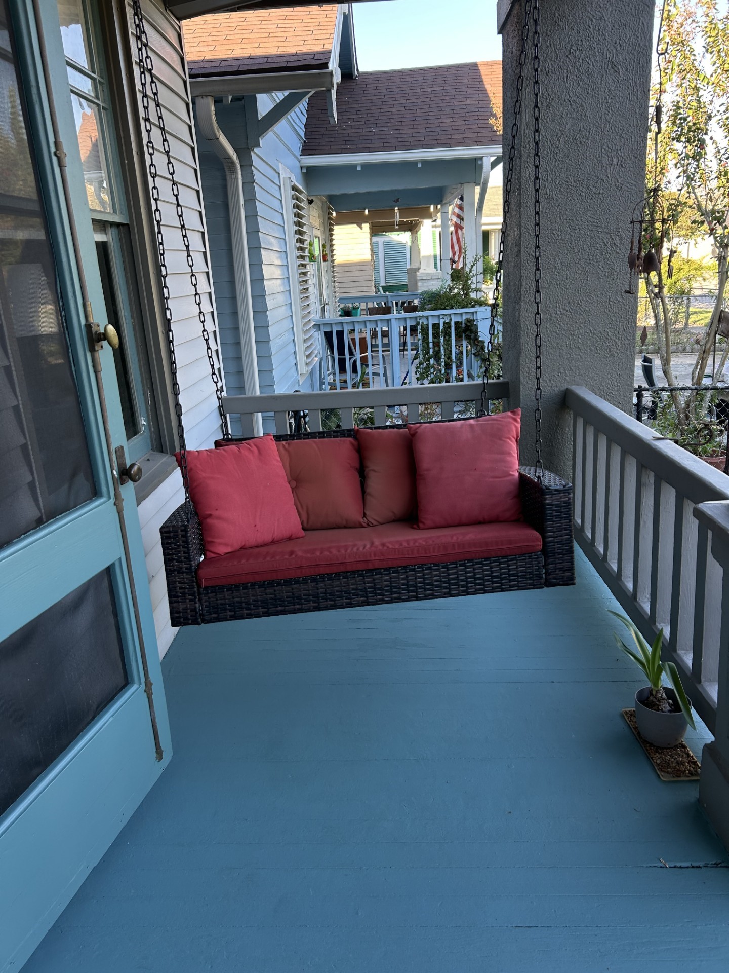 Porch swing.
