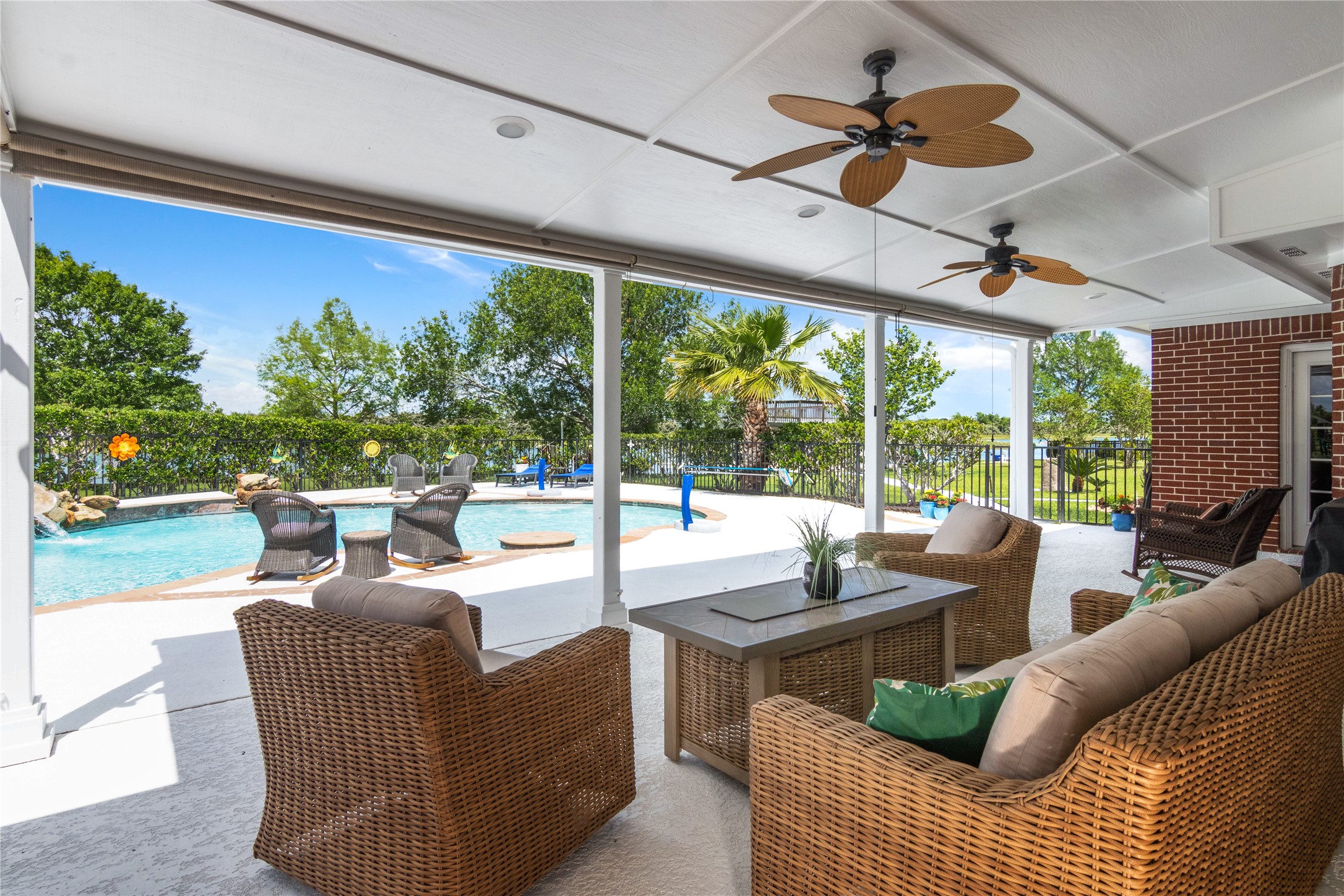 Relax on your Large covered Patio Area
