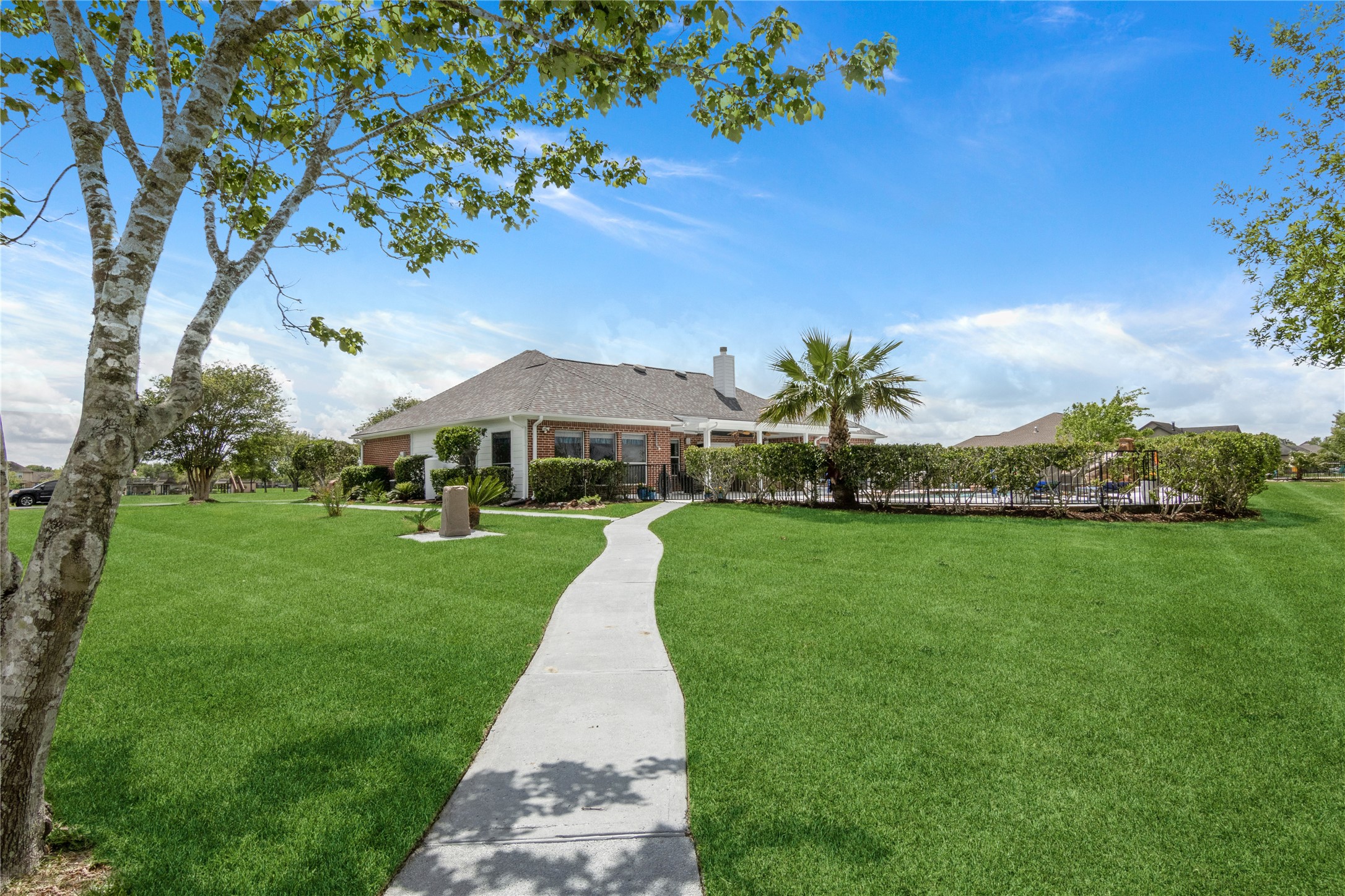 Pathway leads to your very own boat dock