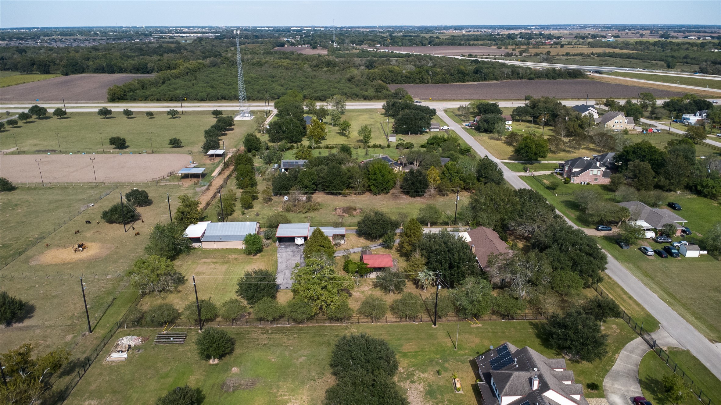 .Aerial from side