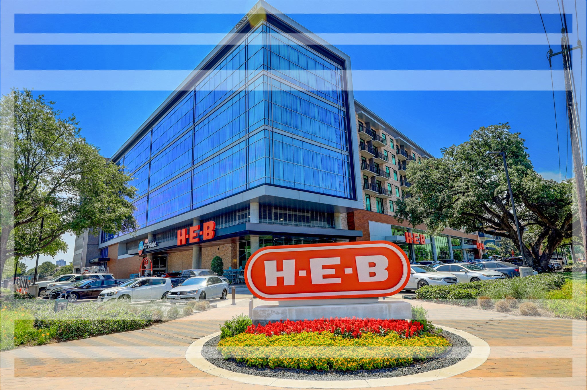 The HEB on Washington, just minutes away, for some of the best grocery shopping in the area!!!