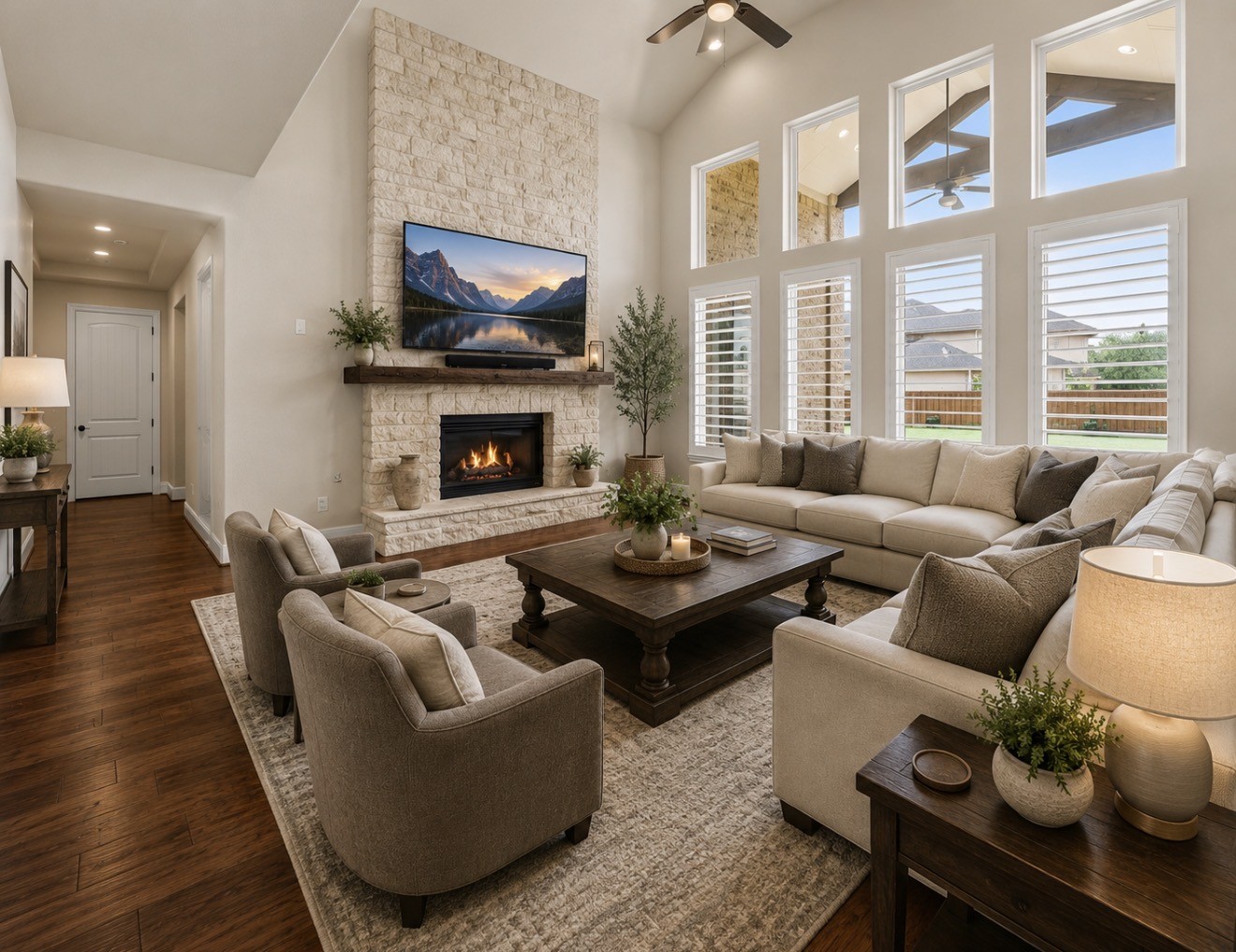 Staged Living room area