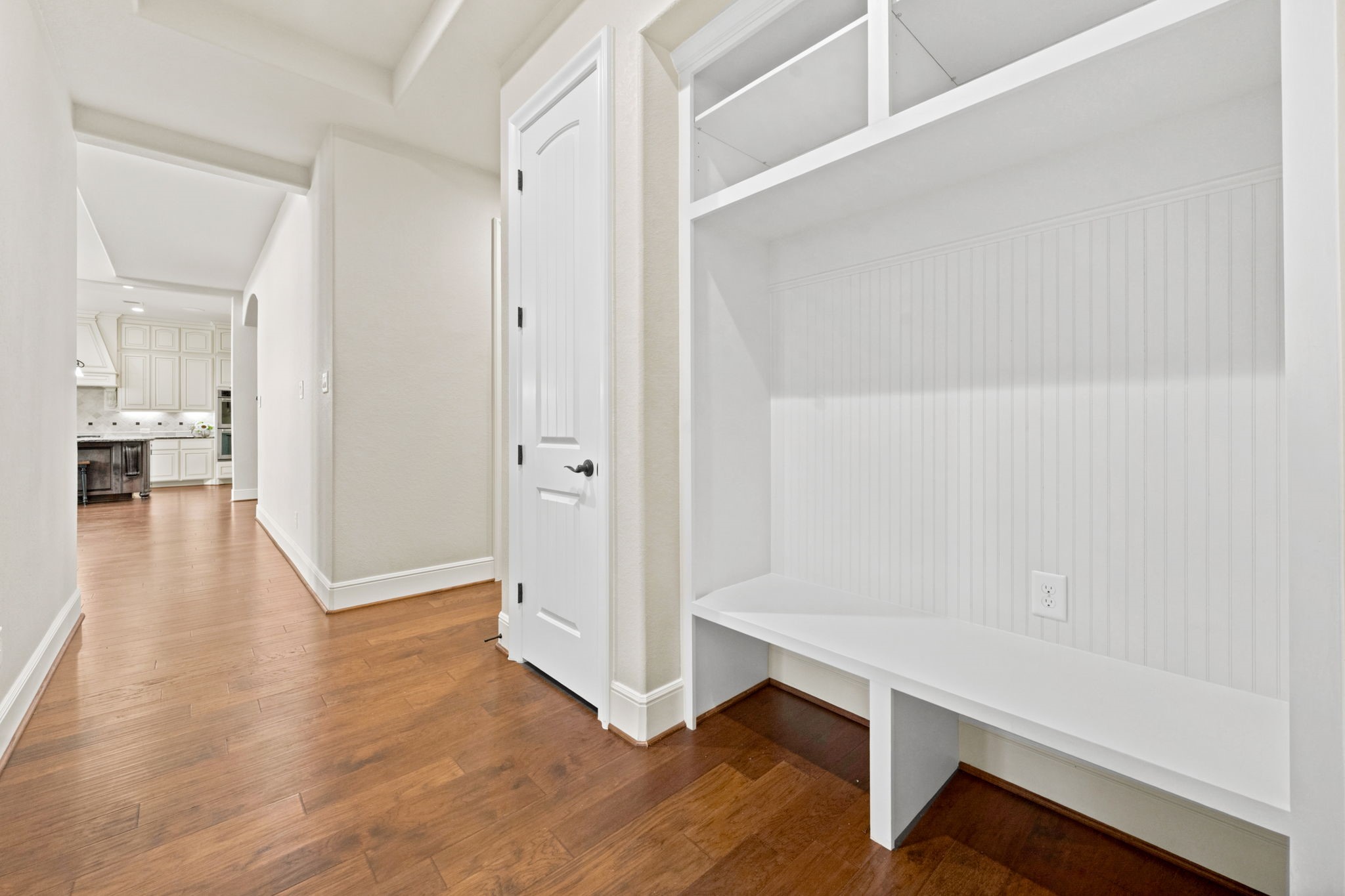Mudroom located by garage entry.