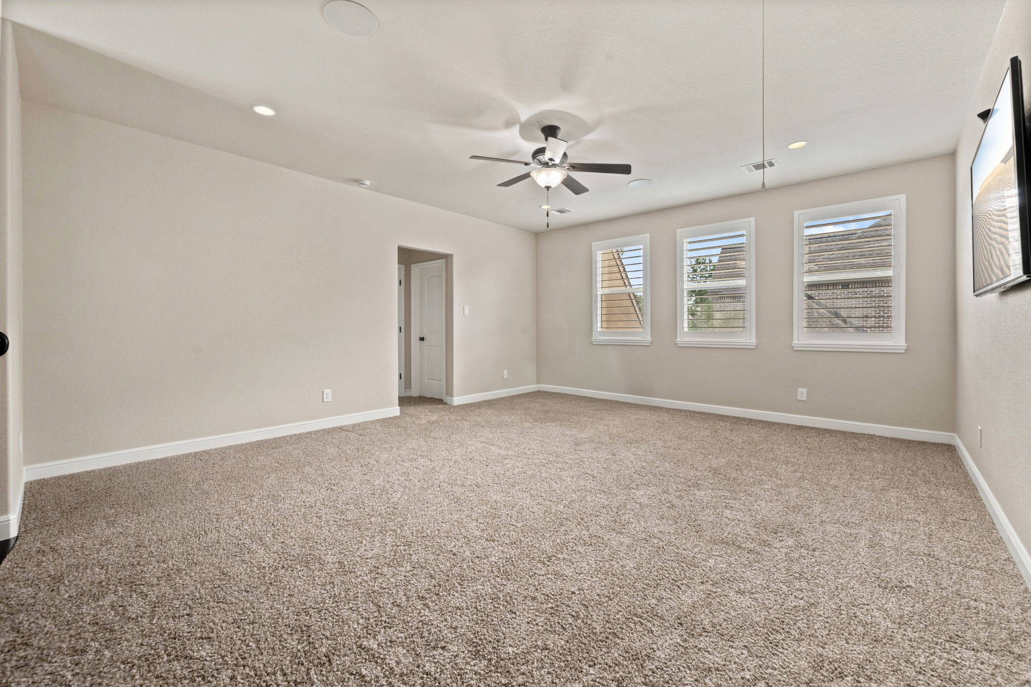 Game room is located upstairs and has surround sound in wall speakers.