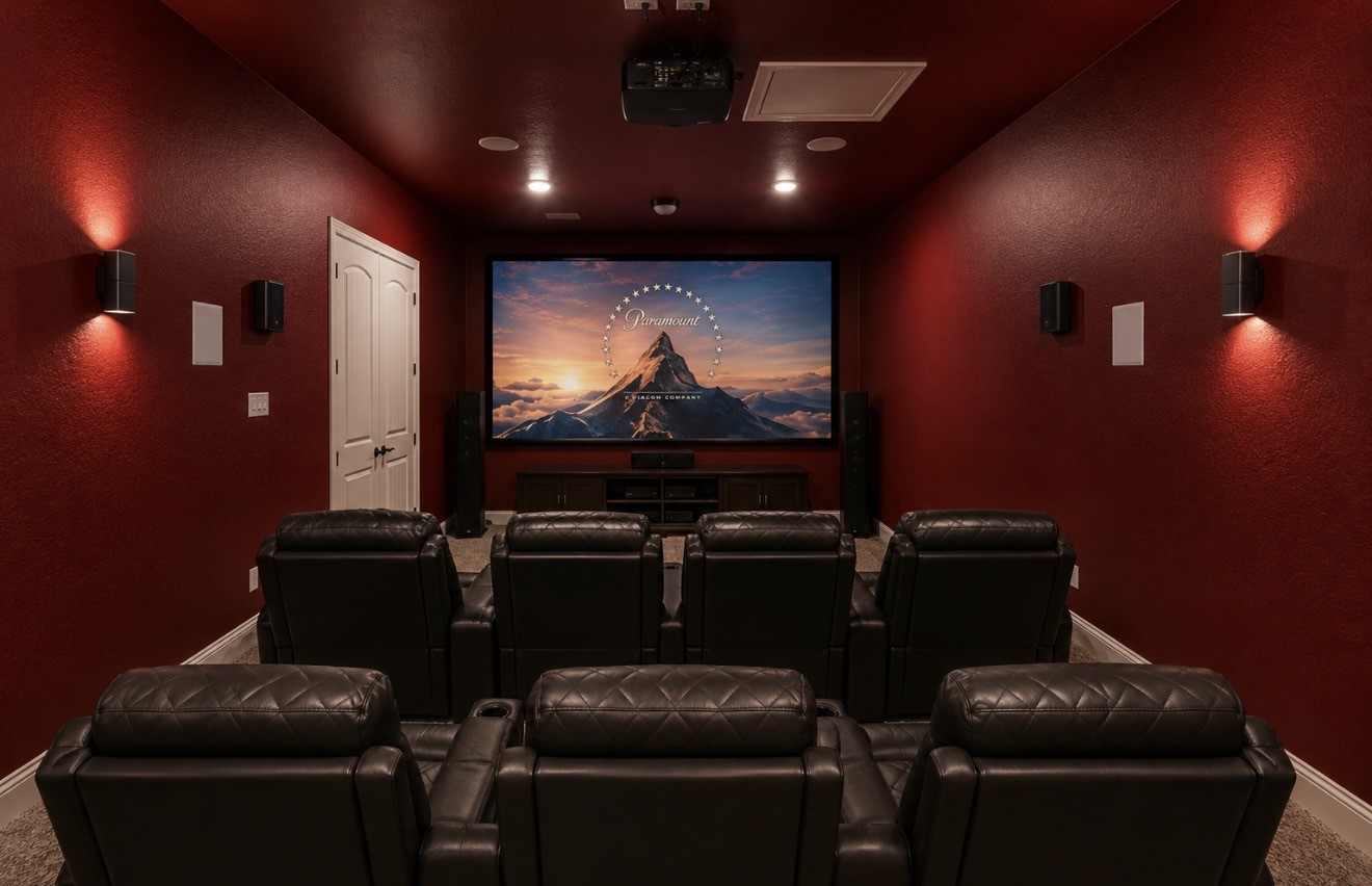 Staged media room