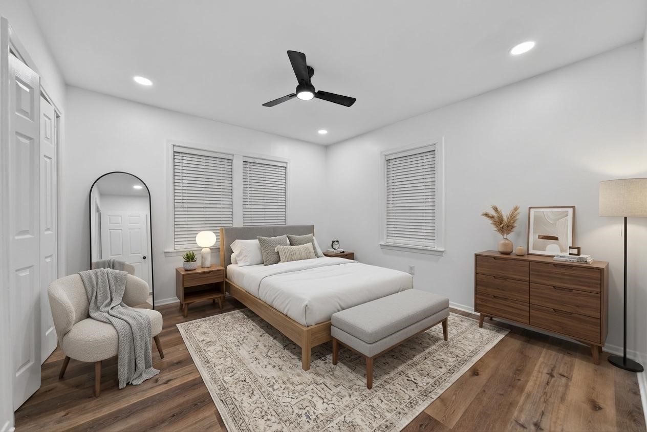 Virtually staged bedroom 2